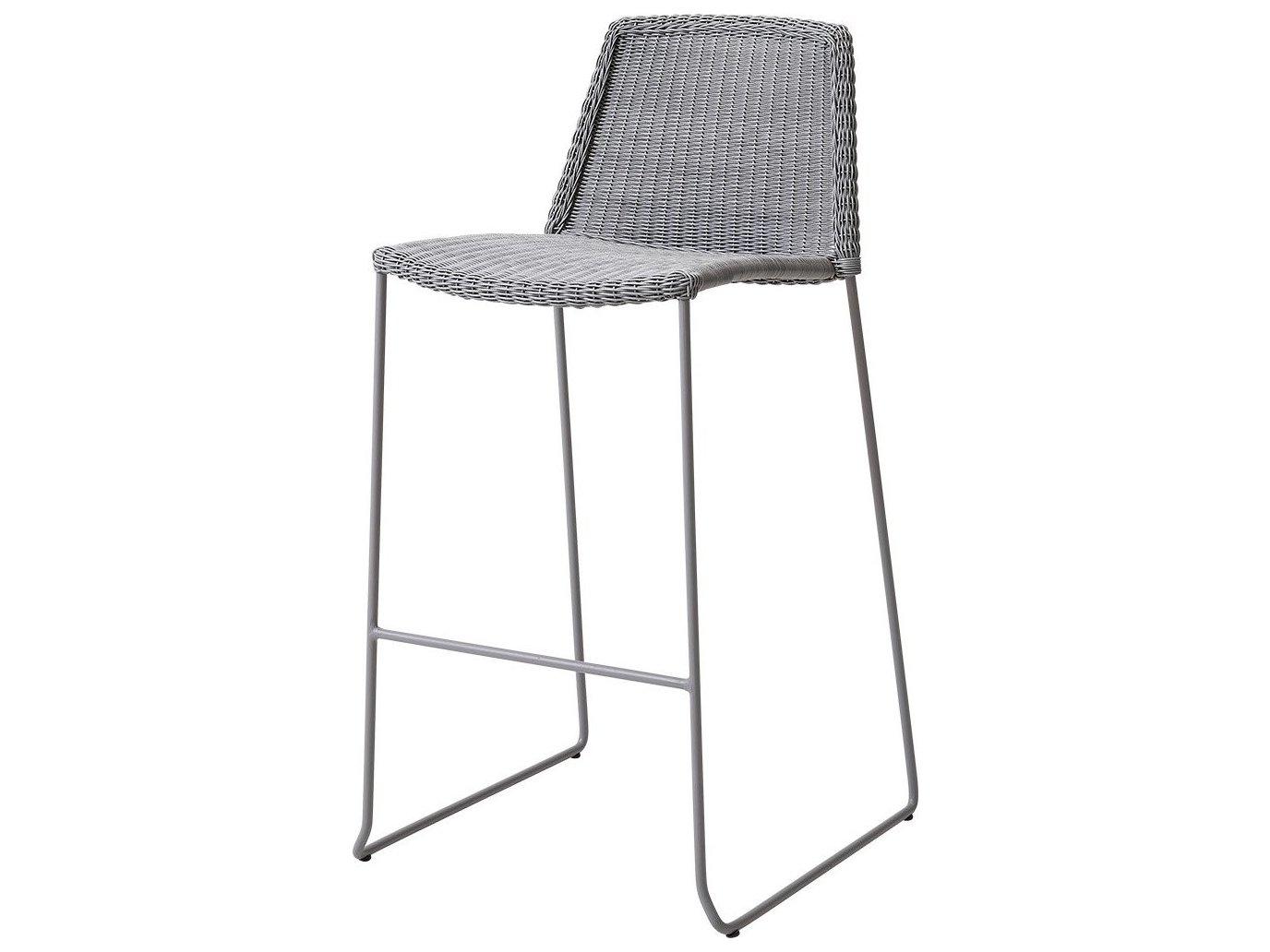 Cane Line Outdoor Breeze Aluminum Wicker Bar Side Chair