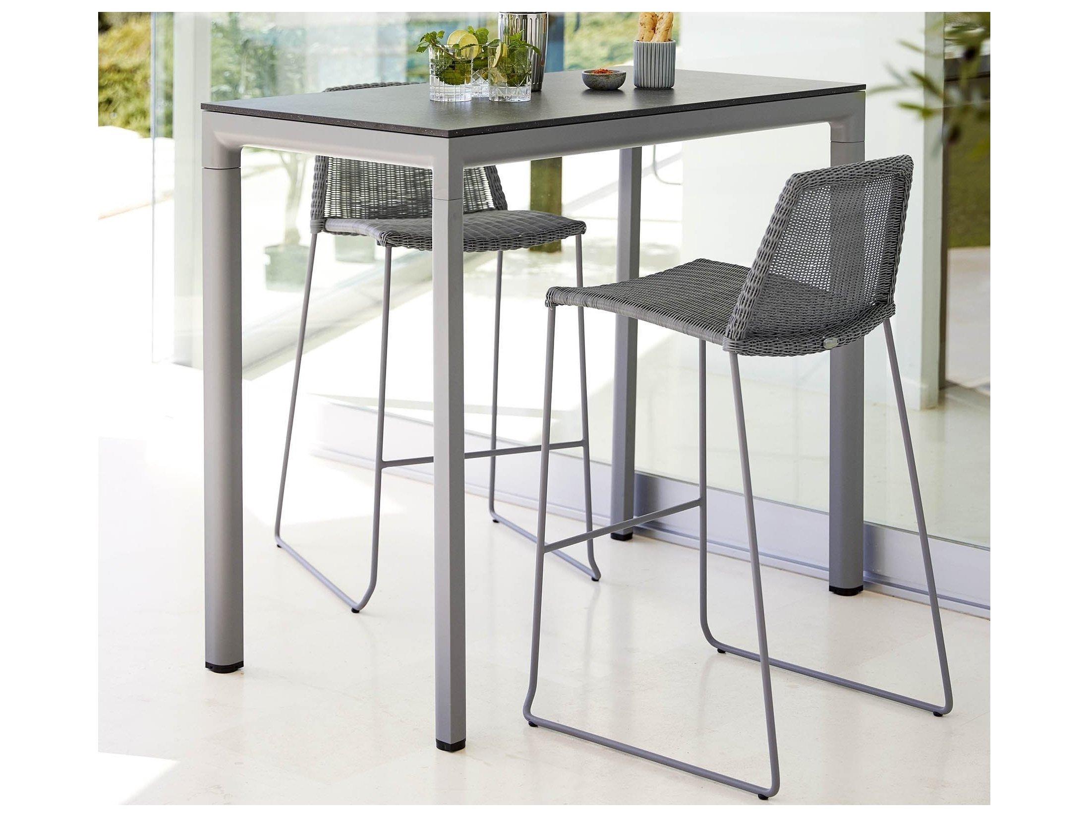 Cane Line Outdoor Breeze Aluminum Wicker Bar Side Chair