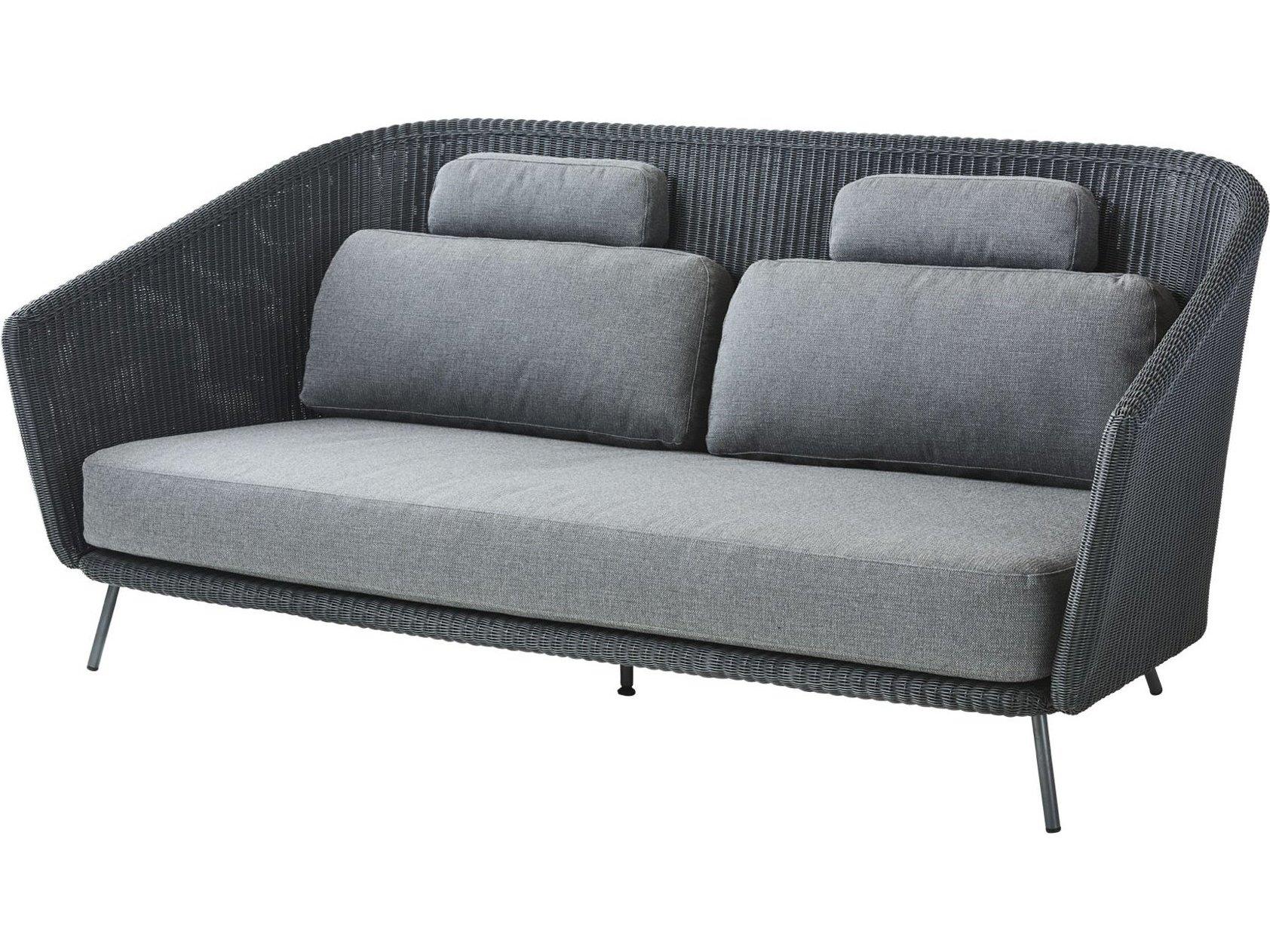 Cane Line Outdoor Mega Aluminum Wicker Loveseat