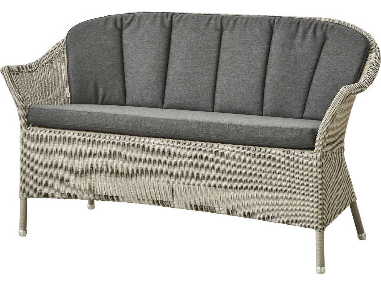 Cane Line Outdoor Lansing/Derby/Cornell Sofa Seat Replacement Cushion in Black