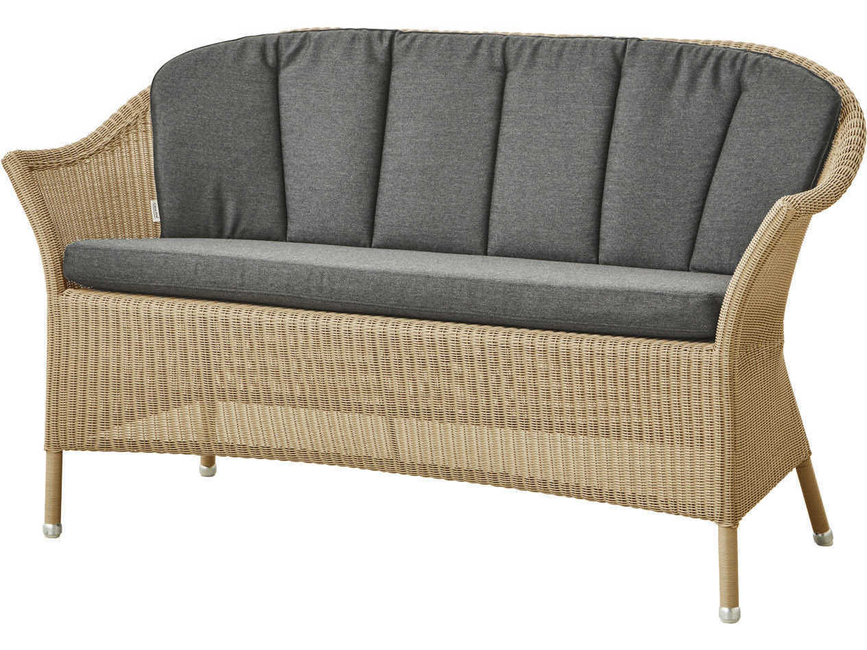 Cane Line Outdoor Lansing/Derby/Cornell Sofa Seat Replacement Cushion in Black