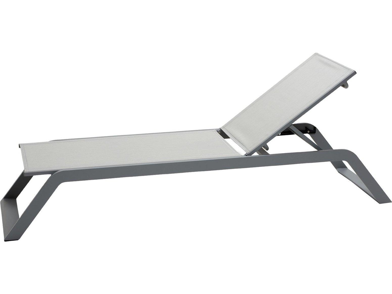 Cane Line Outdoor Siesta Aluminum Sling Sunbed Lounge Chaise