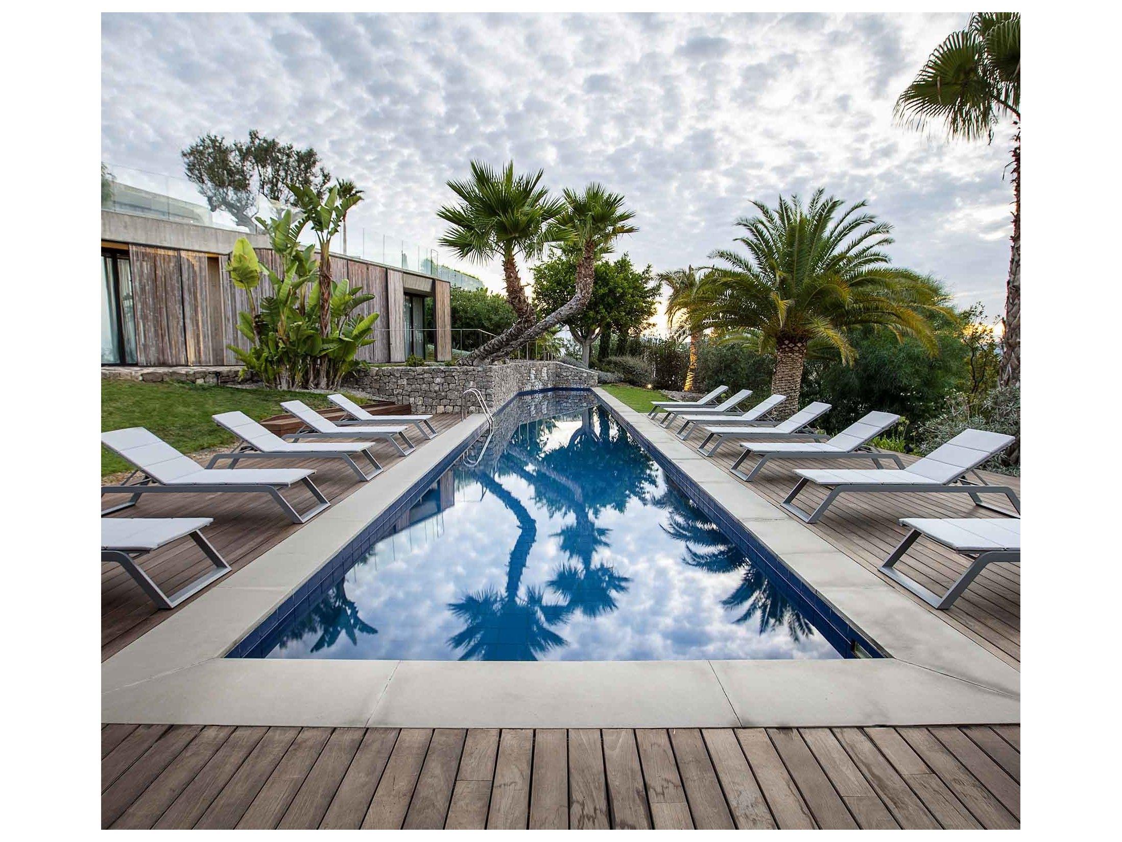 Cane Line Outdoor Siesta Aluminum Sling Sunbed Lounge Chaise