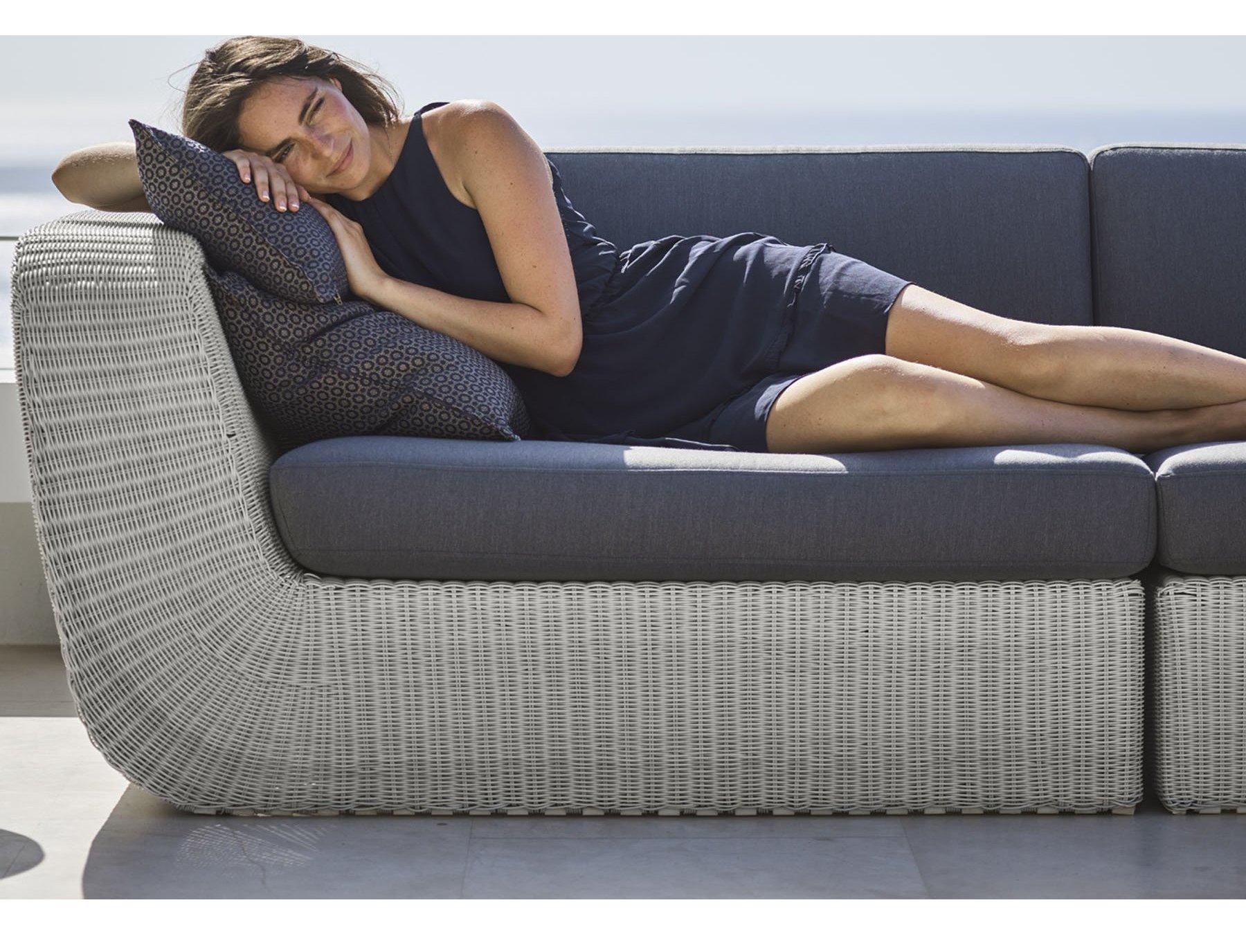 Cane Line Outdoor Savannah Wicker Right Arm Sofa