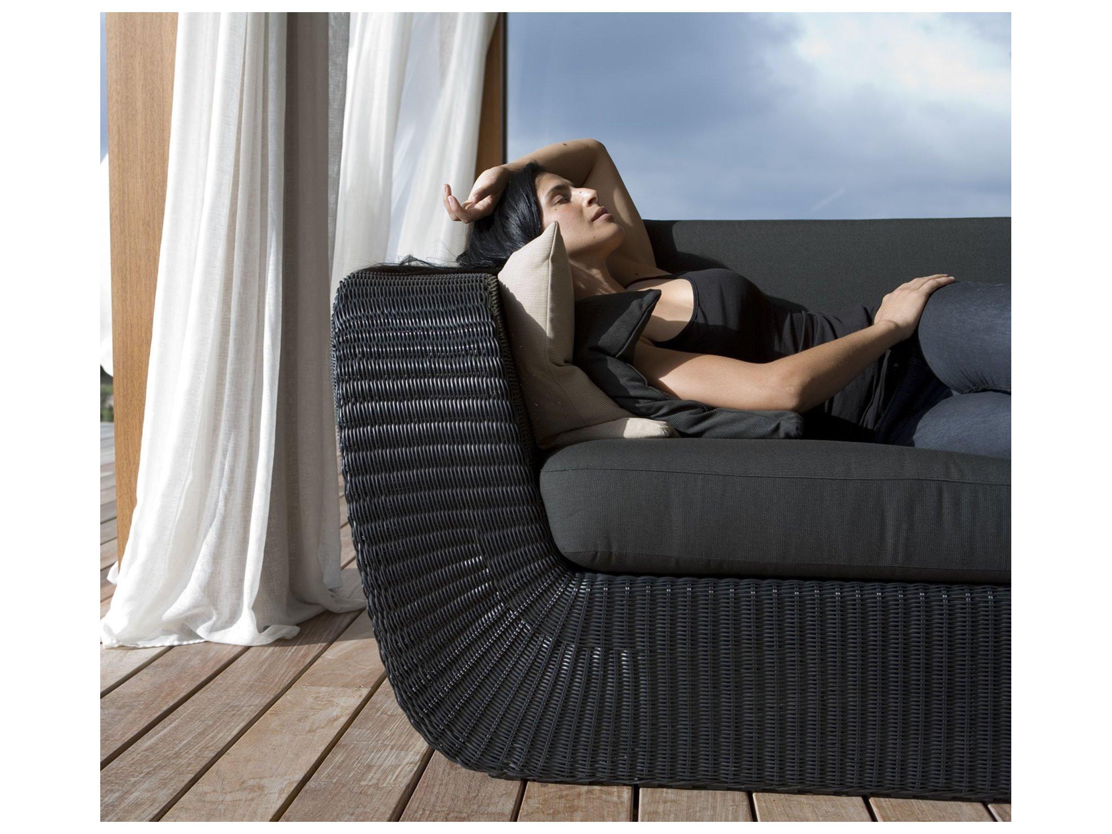 Cane Line Outdoor Savannah Wicker Left Arm Sofa