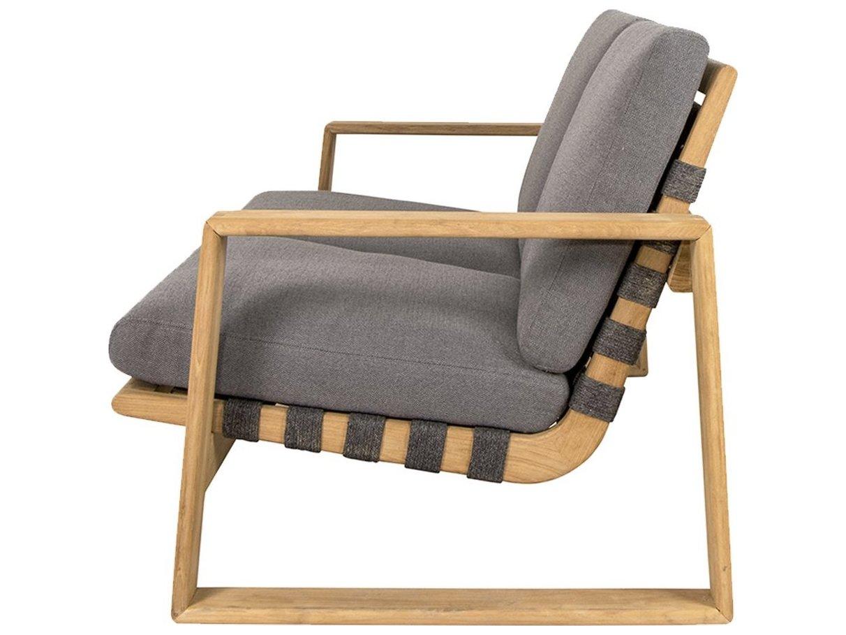Cane Line Outdoor Endless Teak/Dark Grey Soft Rope Loveseat