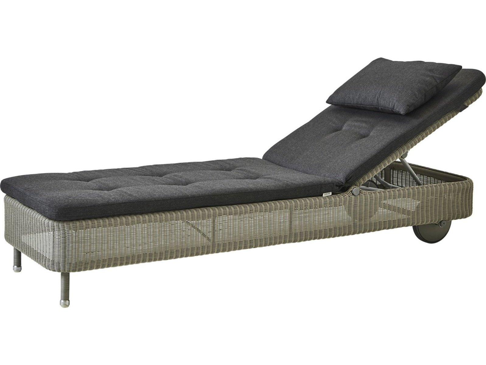 Cane Line Outdoor Presley Aluminum Wicker Sun Chaise Lounge