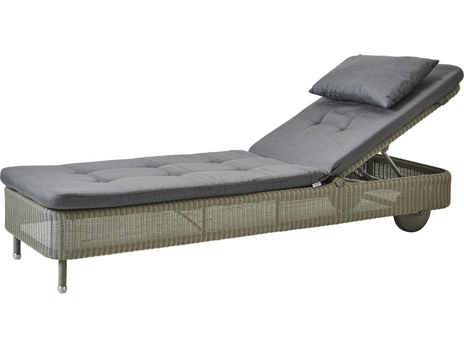 Cane Line Outdoor Presley Aluminum Wicker Sun Chaise Lounge