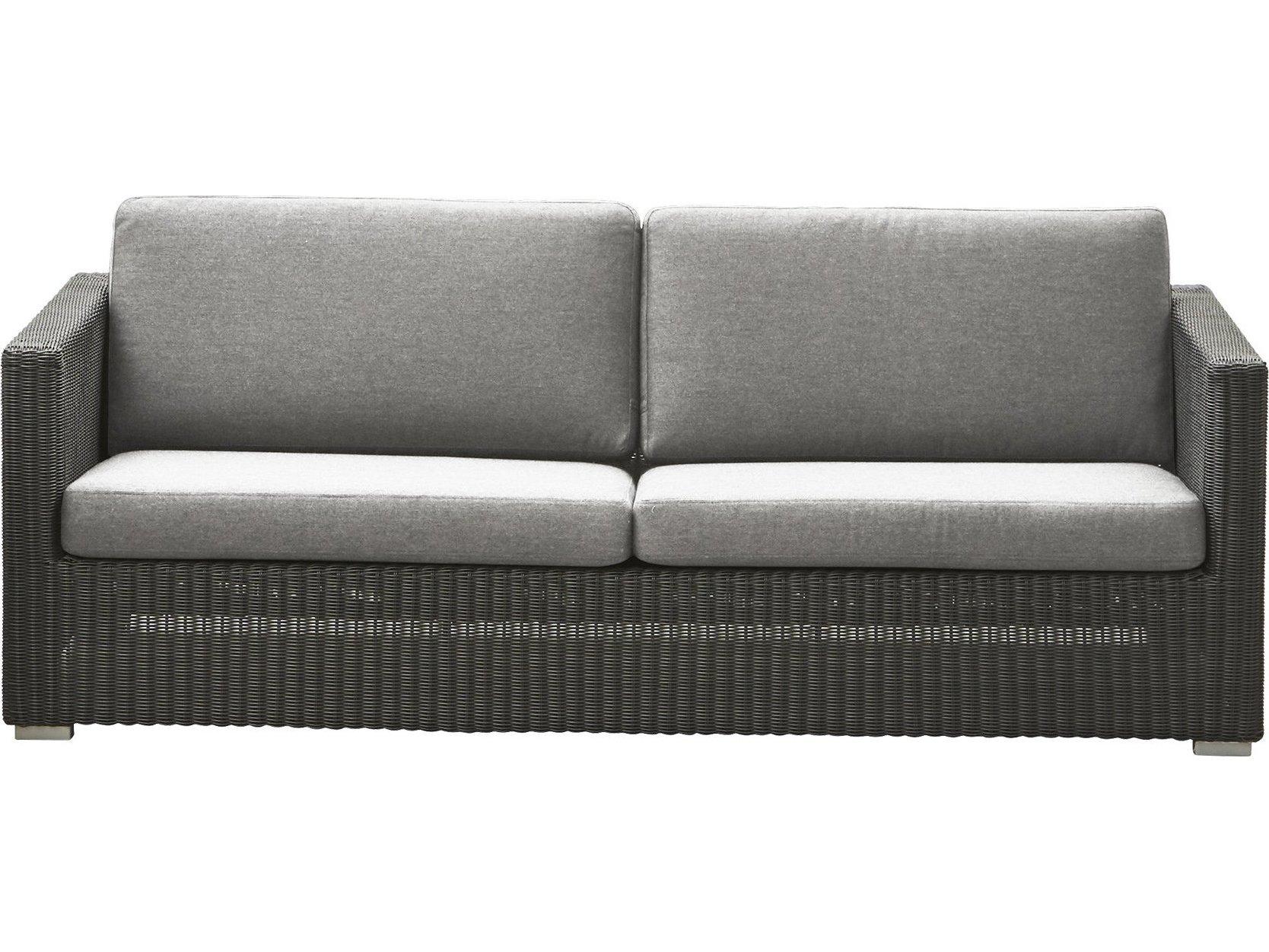 Cane Line Outdoor Chester Wicker 3-Seater Sofa