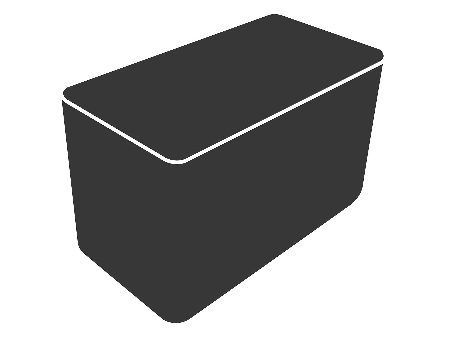 Cane Line Outdoor Drop Black Kitchen Single Module without Teak Wall