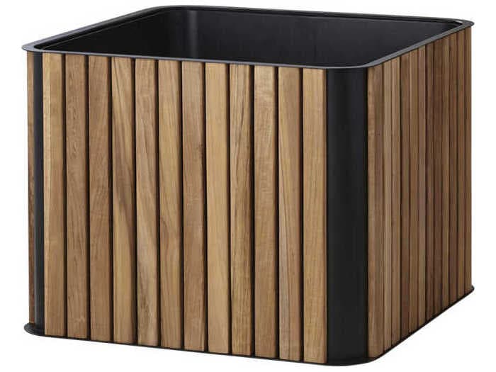 Cane Line Outdoor Combine Lava Grey Aluminum Teak Planter