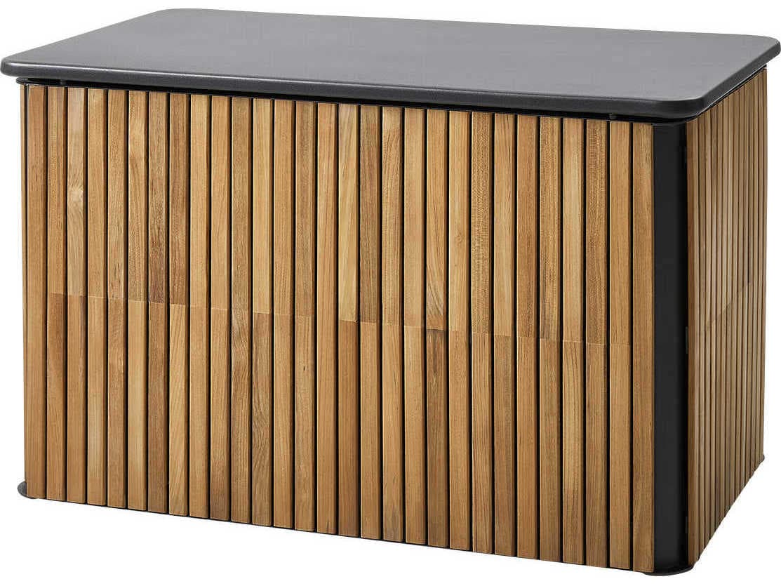 Cane Line Outdoor Combine Lava Grey Aluminum Teak Cushion Small Box