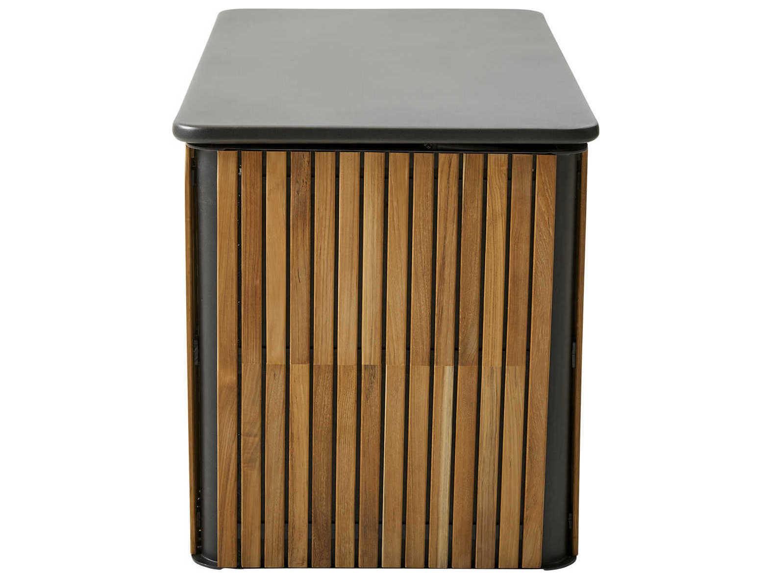 Cane Line Outdoor Combine Lava Grey Aluminum Teak Cushion Small Box