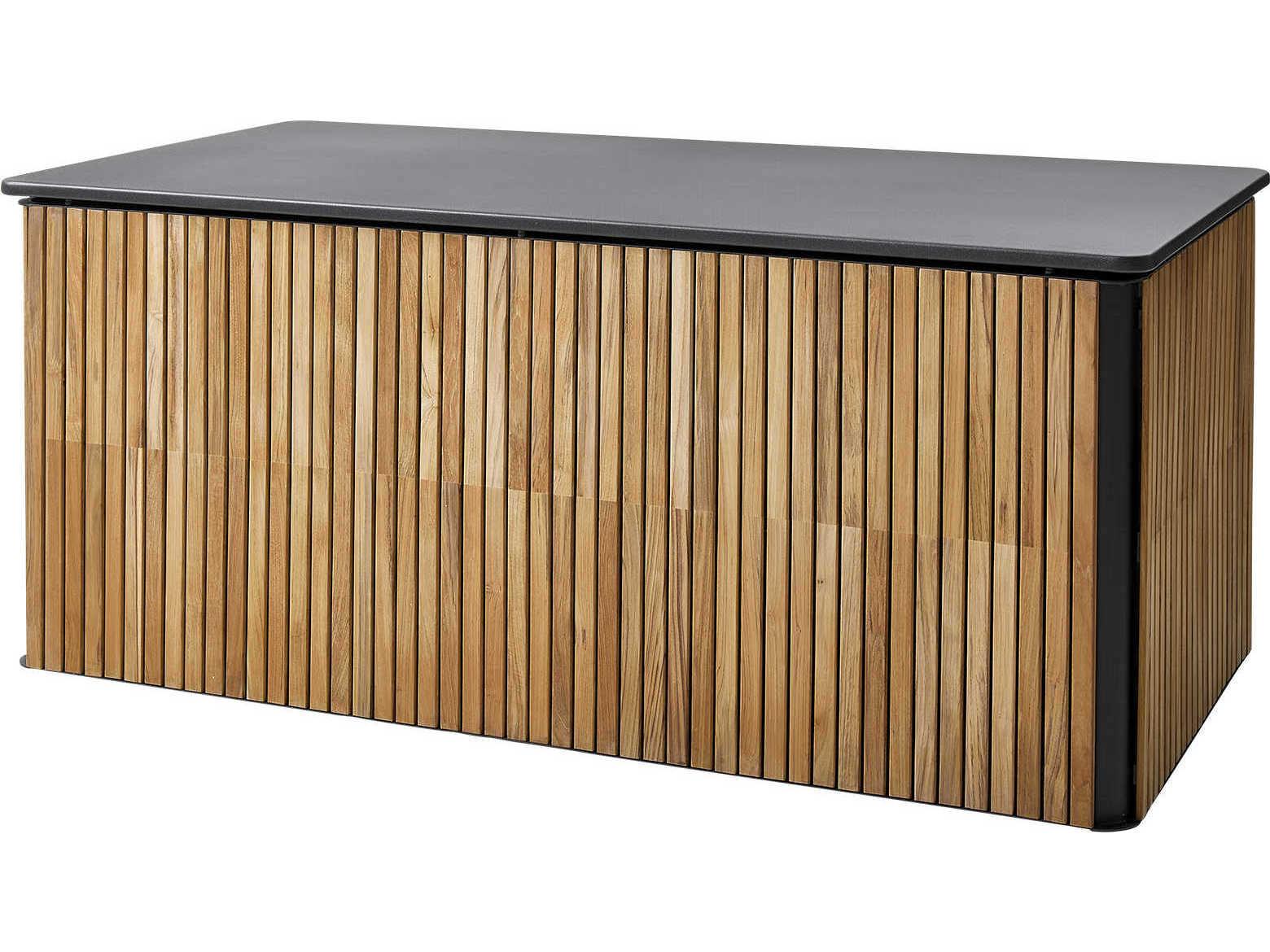 Cane Line Outdoor Combine Lava Grey Aluminum Teak Cushion Large Box