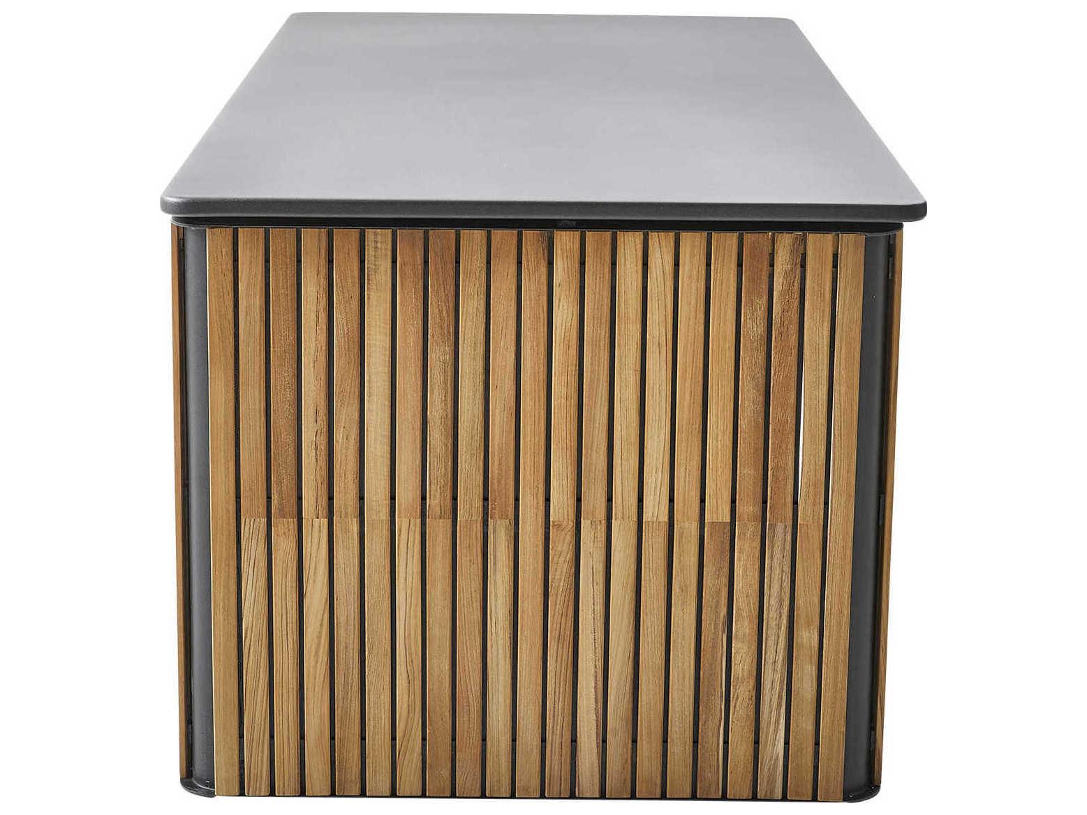 Cane Line Outdoor Combine Lava Grey Aluminum Teak Cushion Large Box