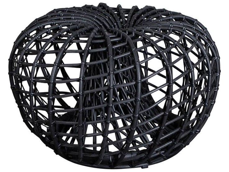 Cane Line Outdoor Nest Wicker Aluminum Small Foot Stool