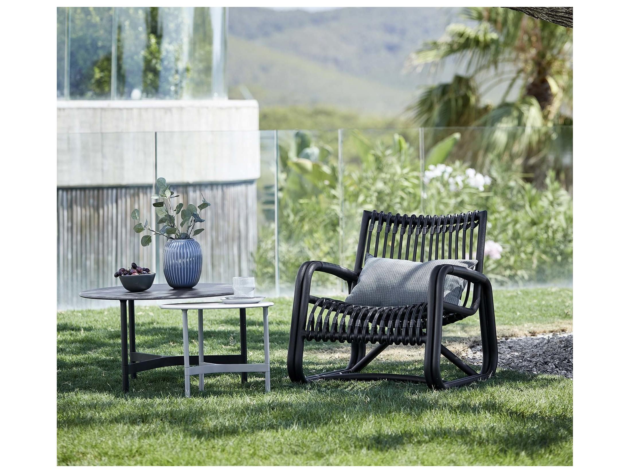 Cane Line Outdoor Curve Aluminum Wicker Lounge Chair