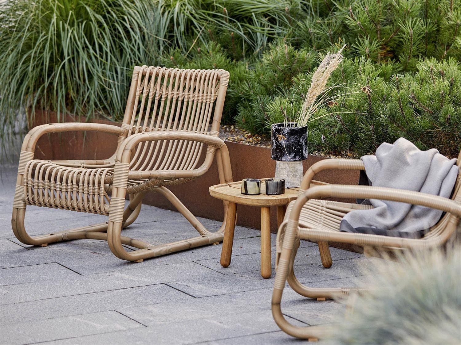 Cane Line Outdoor Curve Aluminum Wicker Lounge Chair