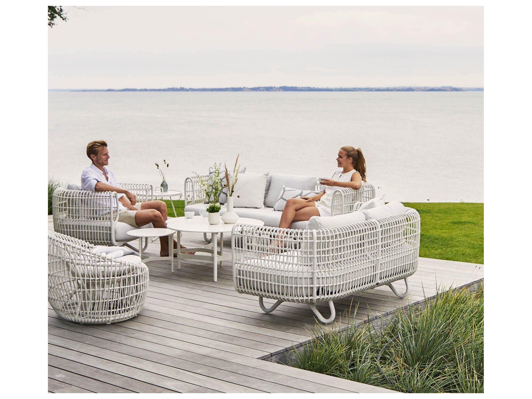 Cane Line Outdoor Nest Wicker Aluminum Sofa
