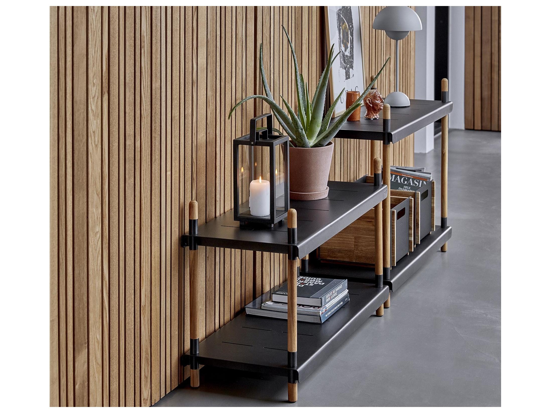 Cane Line Outdoor Frame Aluminum Teak High Shelving System