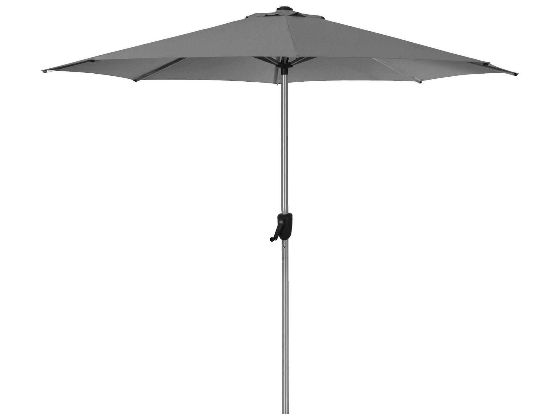 Cane Line Outdoor Parasol Sunshade Aluminum 9.8 Foot Octagon with Crank System Umbrella