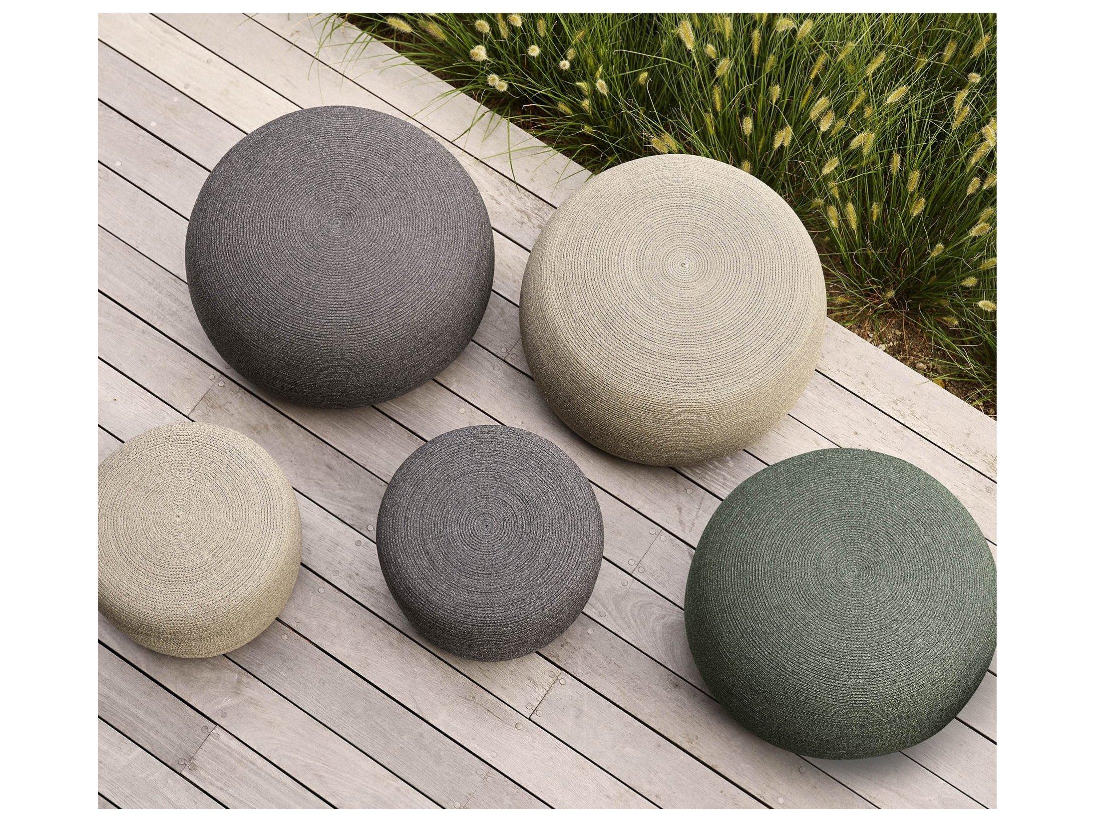 Cane Line Outdoor Circle Soft Rope Large Footstool