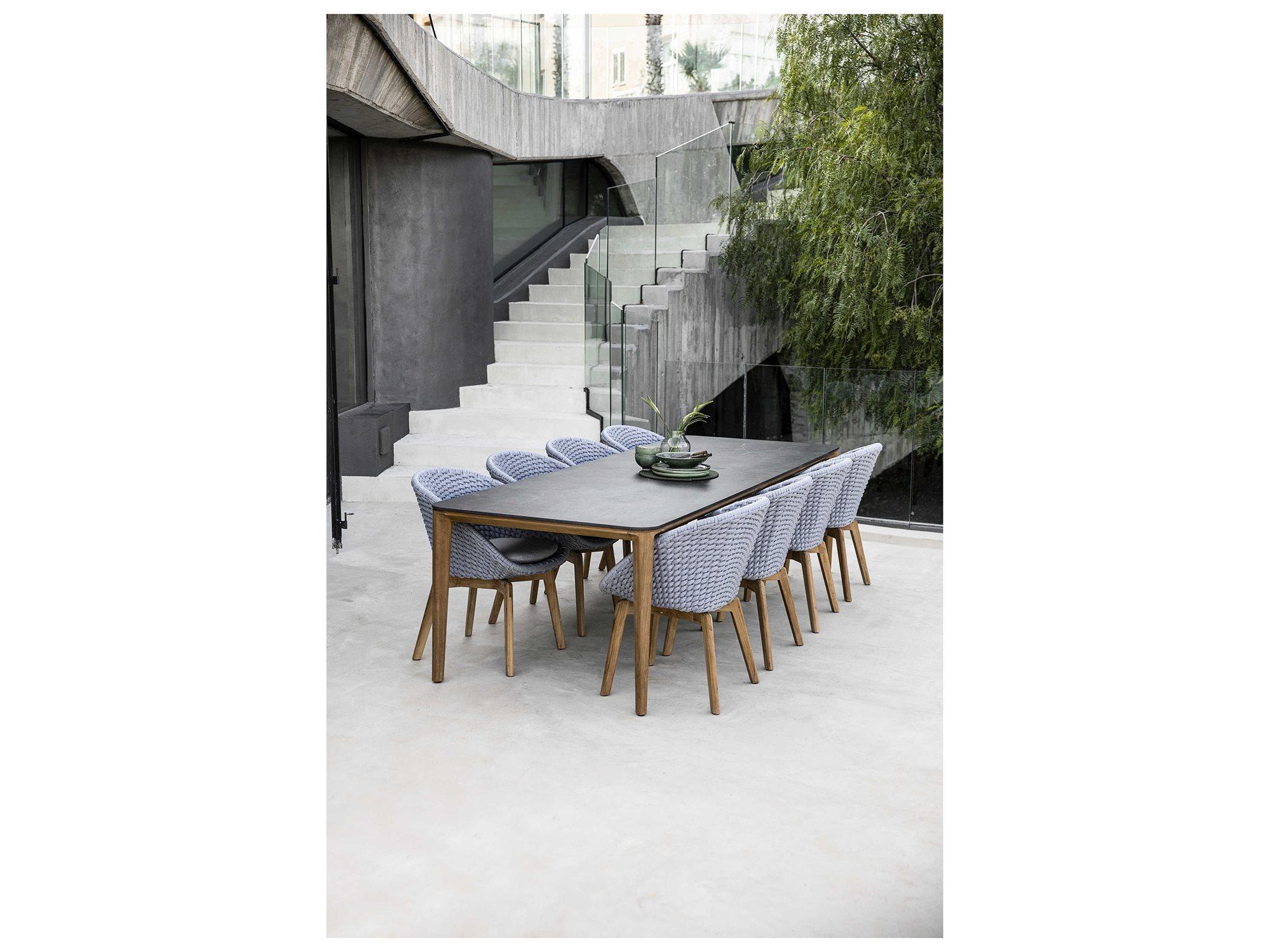 Cane Line Outdoor Aspect Teak Wicker Dining Set