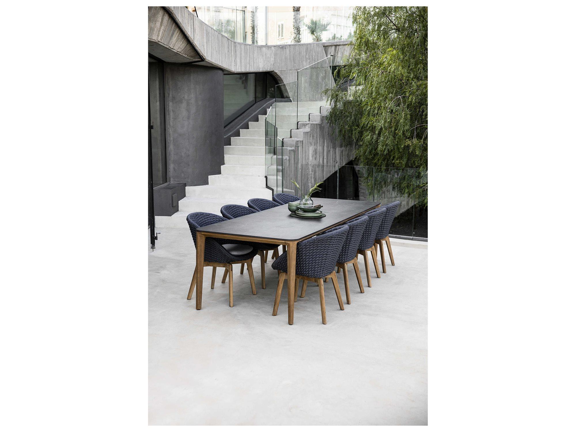 Cane Line Outdoor Aspect Teak Wicker Dining Set