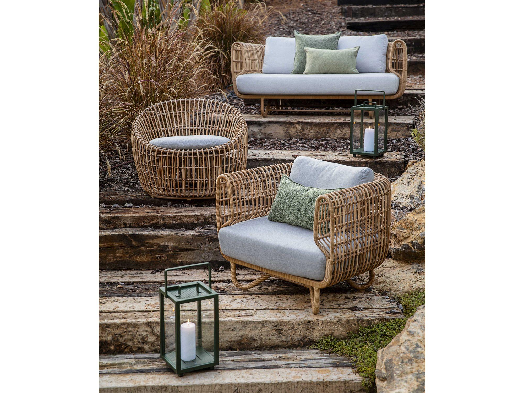 Cane Line Outdoor Nest Aluminum Wicker Lounge Set