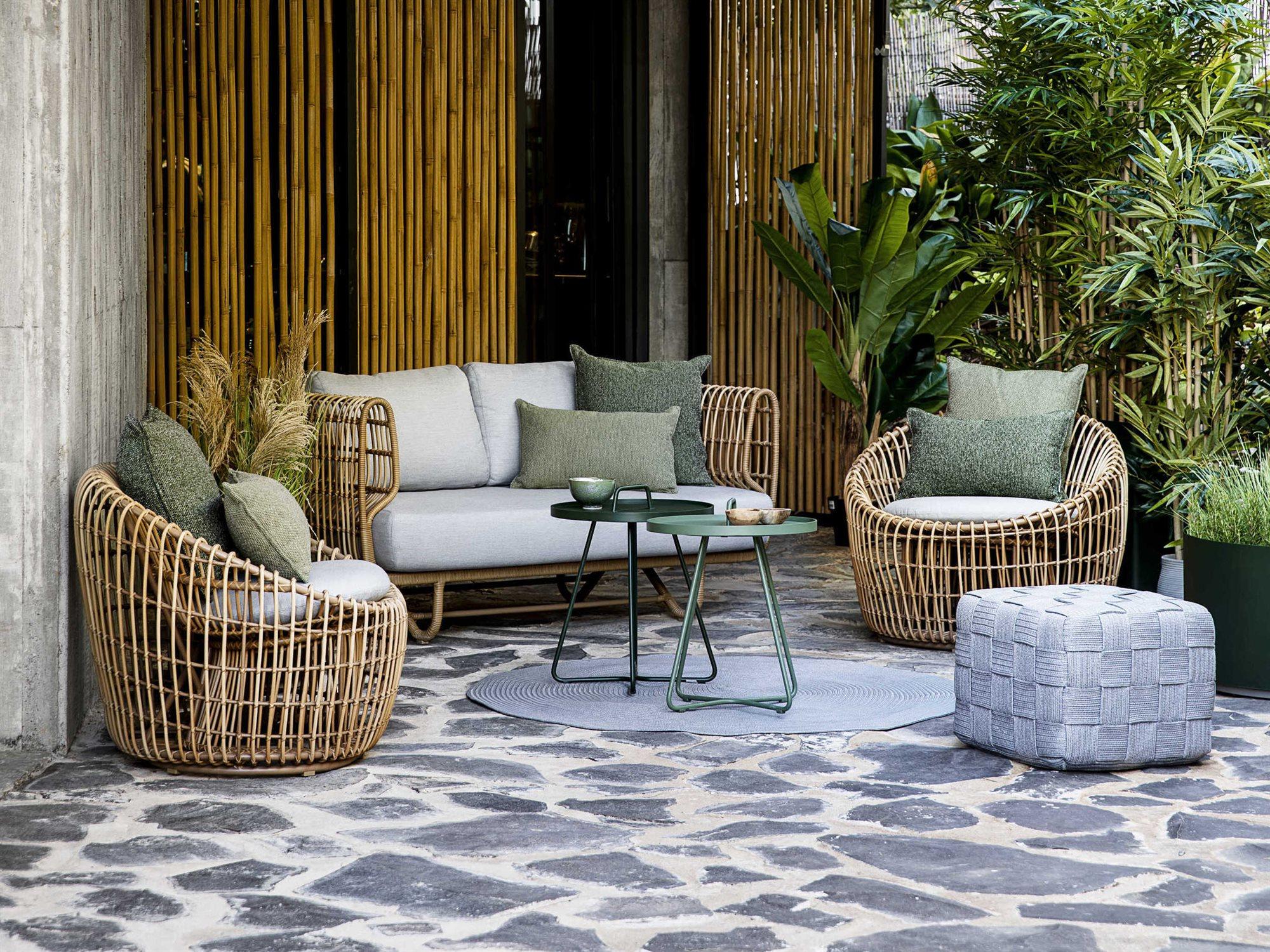 Cane Line Outdoor Nest Aluminum Wicker Lounge Set