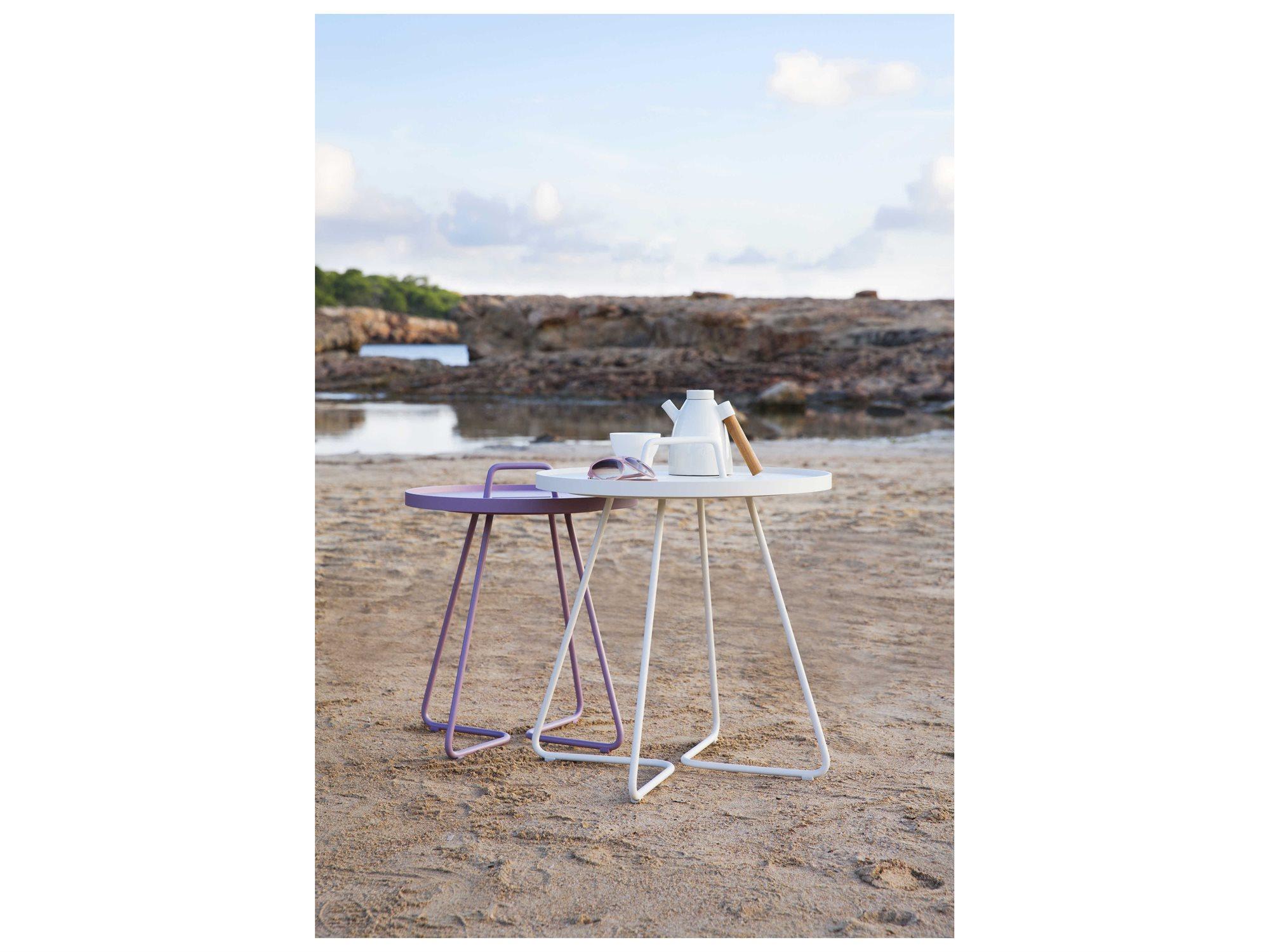 Cane Line Outdoor On-the-Move Aluminum End Table Set