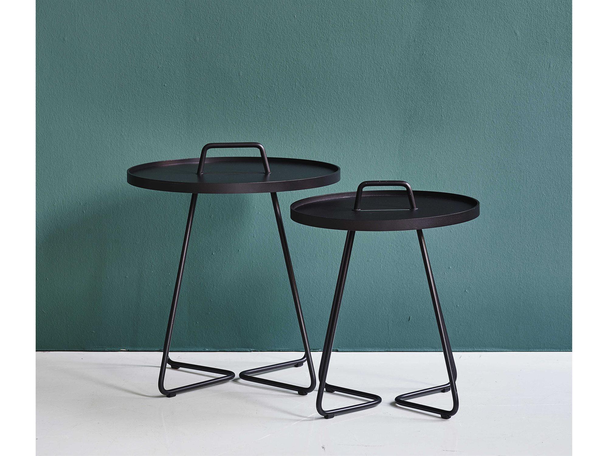 Cane Line Outdoor On-the-Move Aluminum End Table Set