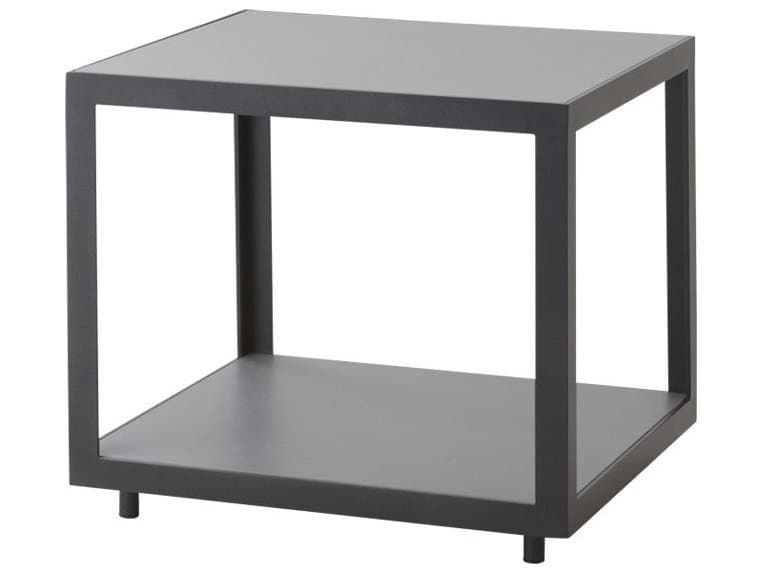 Cane Line Outdoor Level Square Table Top and Bottom Shelf