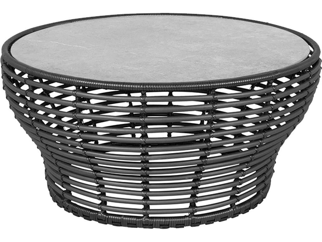 Cane Line Outdoor Basket Wicker Large Round Coffee Table