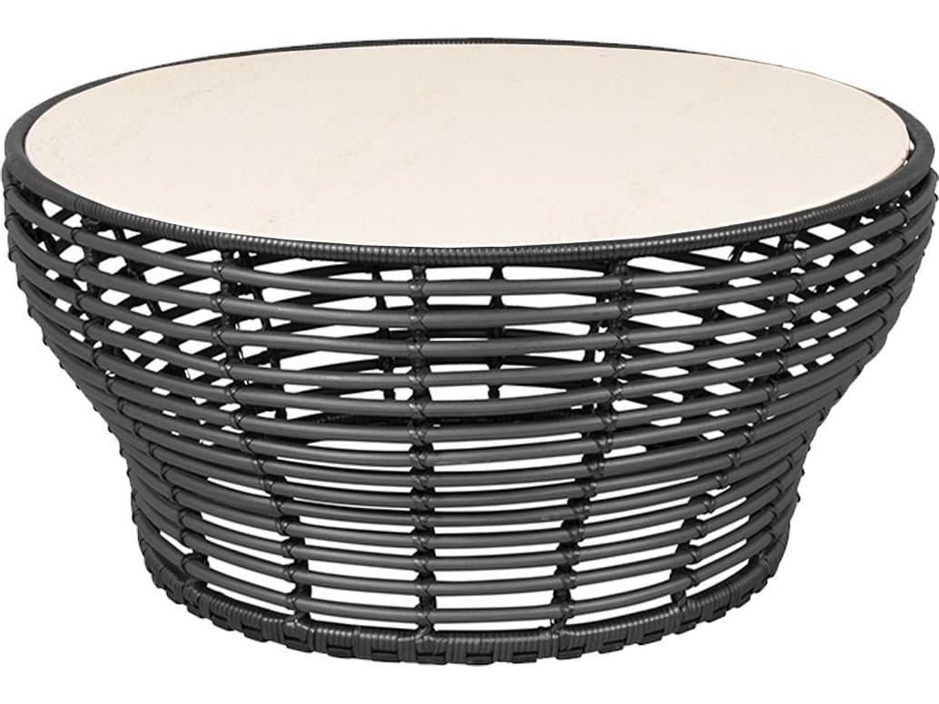 Cane Line Outdoor Basket Wicker Large Round Coffee Table