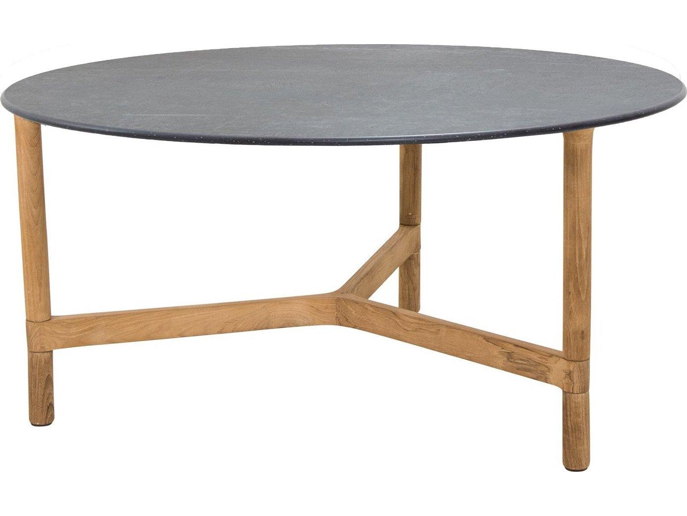 Cane Line Outdoor Twist Teak Large Round Coffee Table