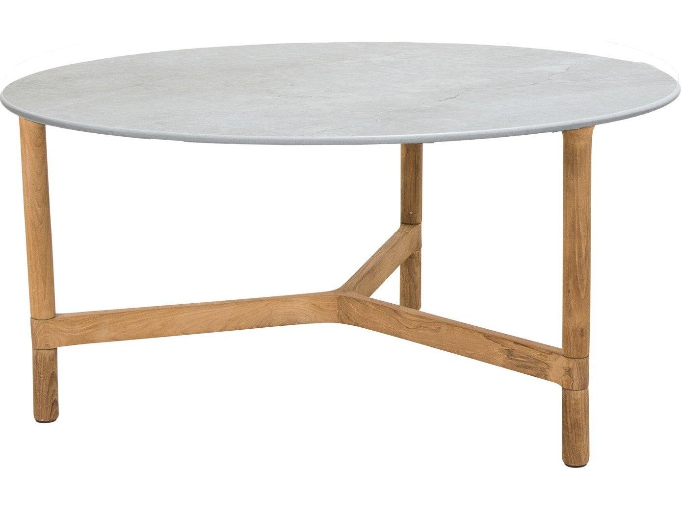 Cane Line Outdoor Twist Teak Large Round Coffee Table