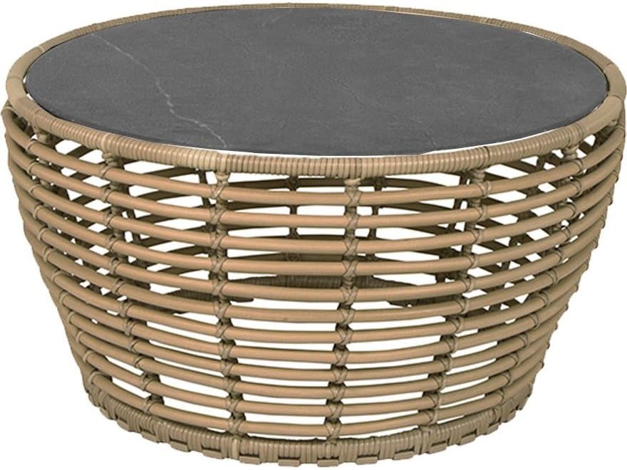 Cane Line Outdoor Basket Wicker Medium Round Coffee Table