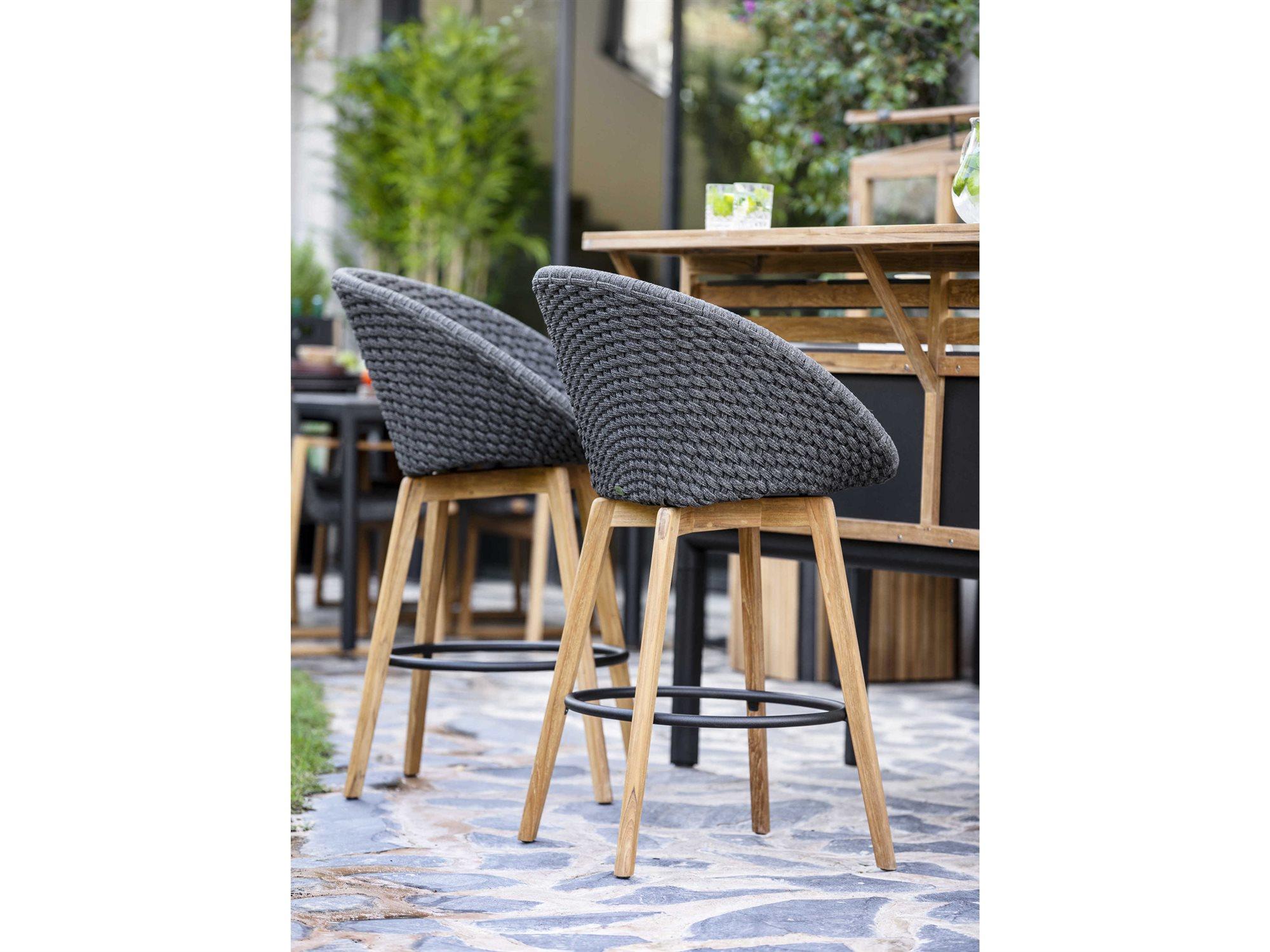 Cane Line Outdoor Peacock Teak Soft Rope Bar Set