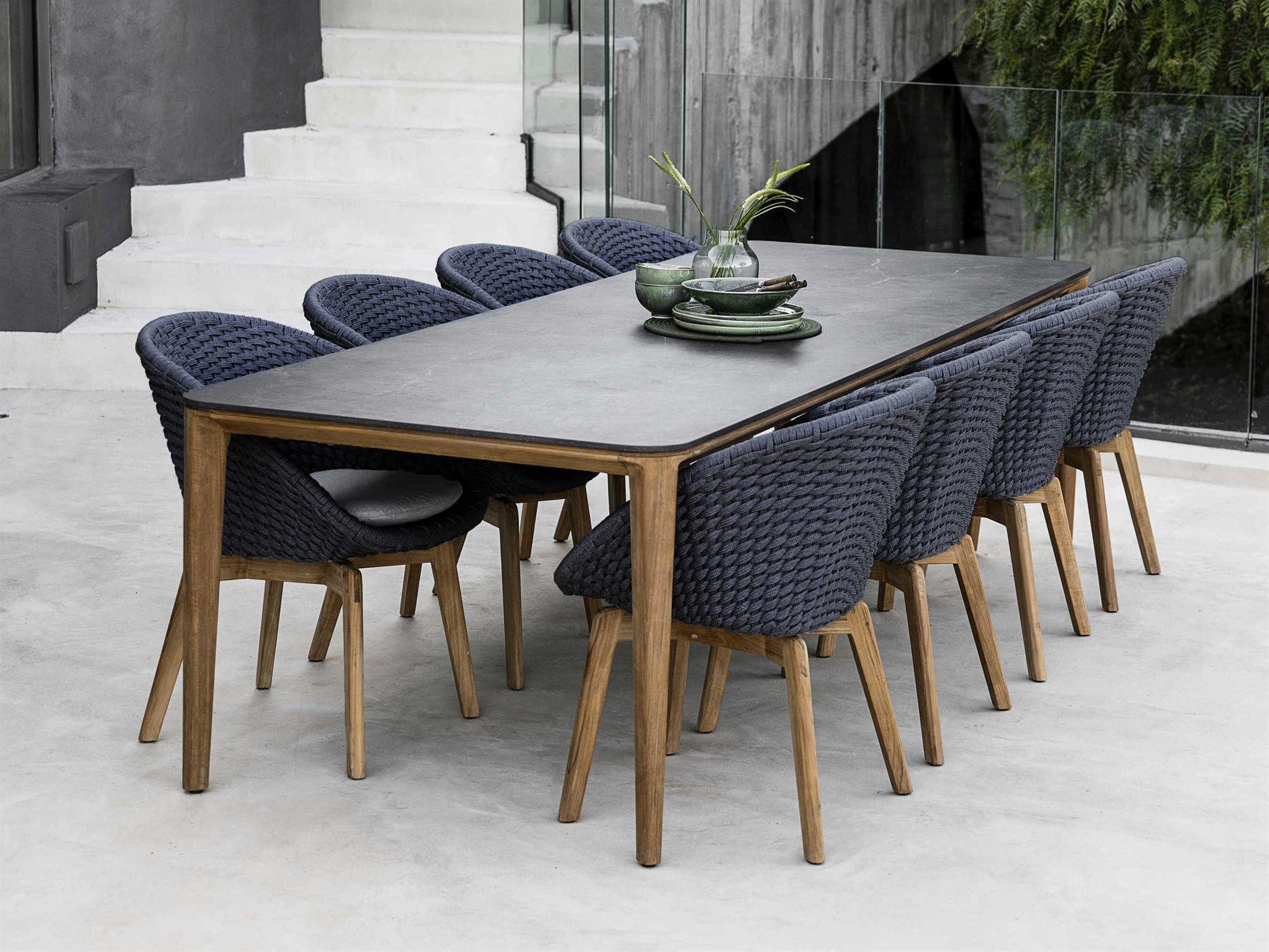 Cane Line Outdoor Peacock Teak Soft Rope Dining Set