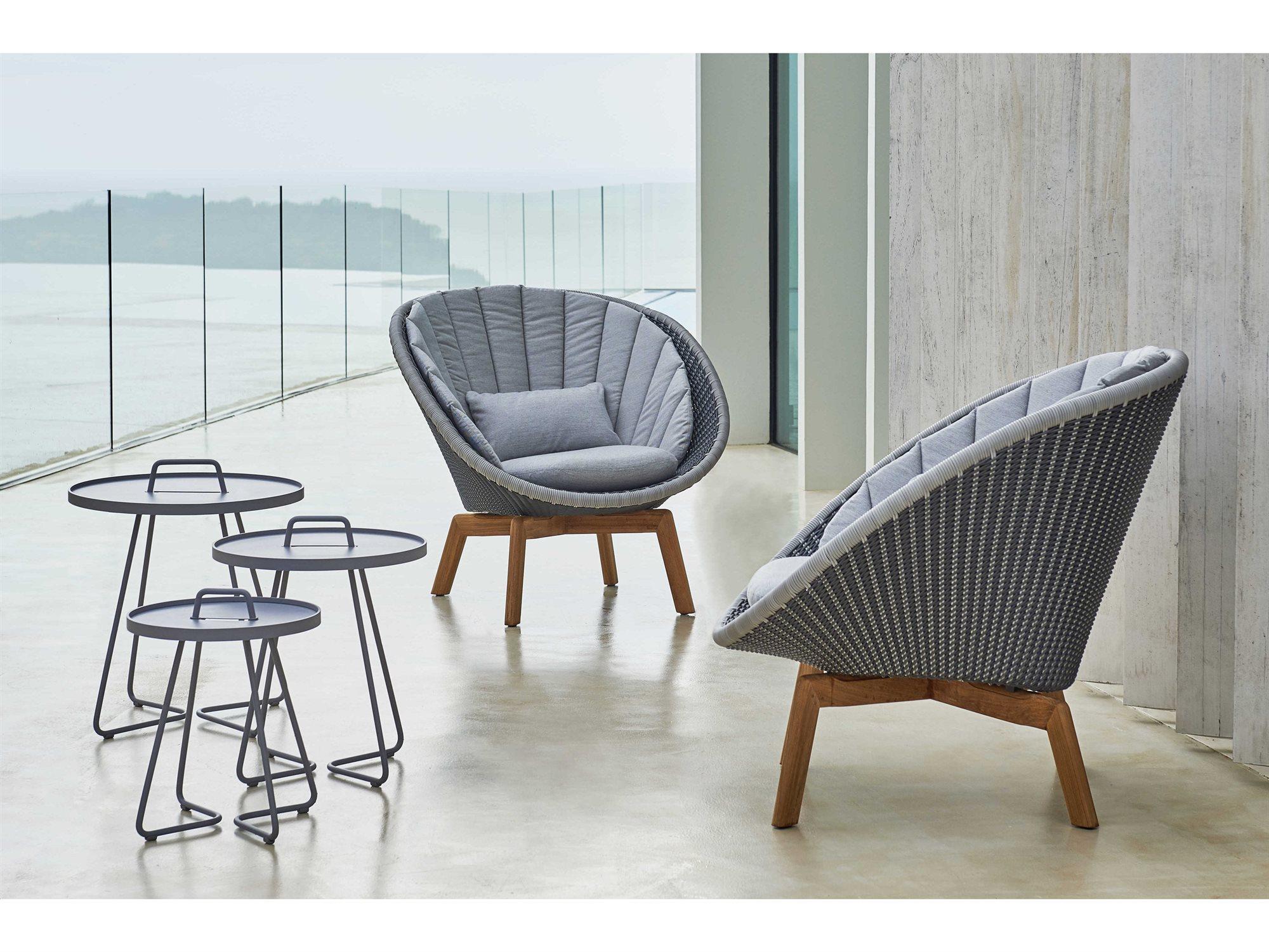 Cane Line Outdoor Peacock Teak Soft Rope Lounge Set