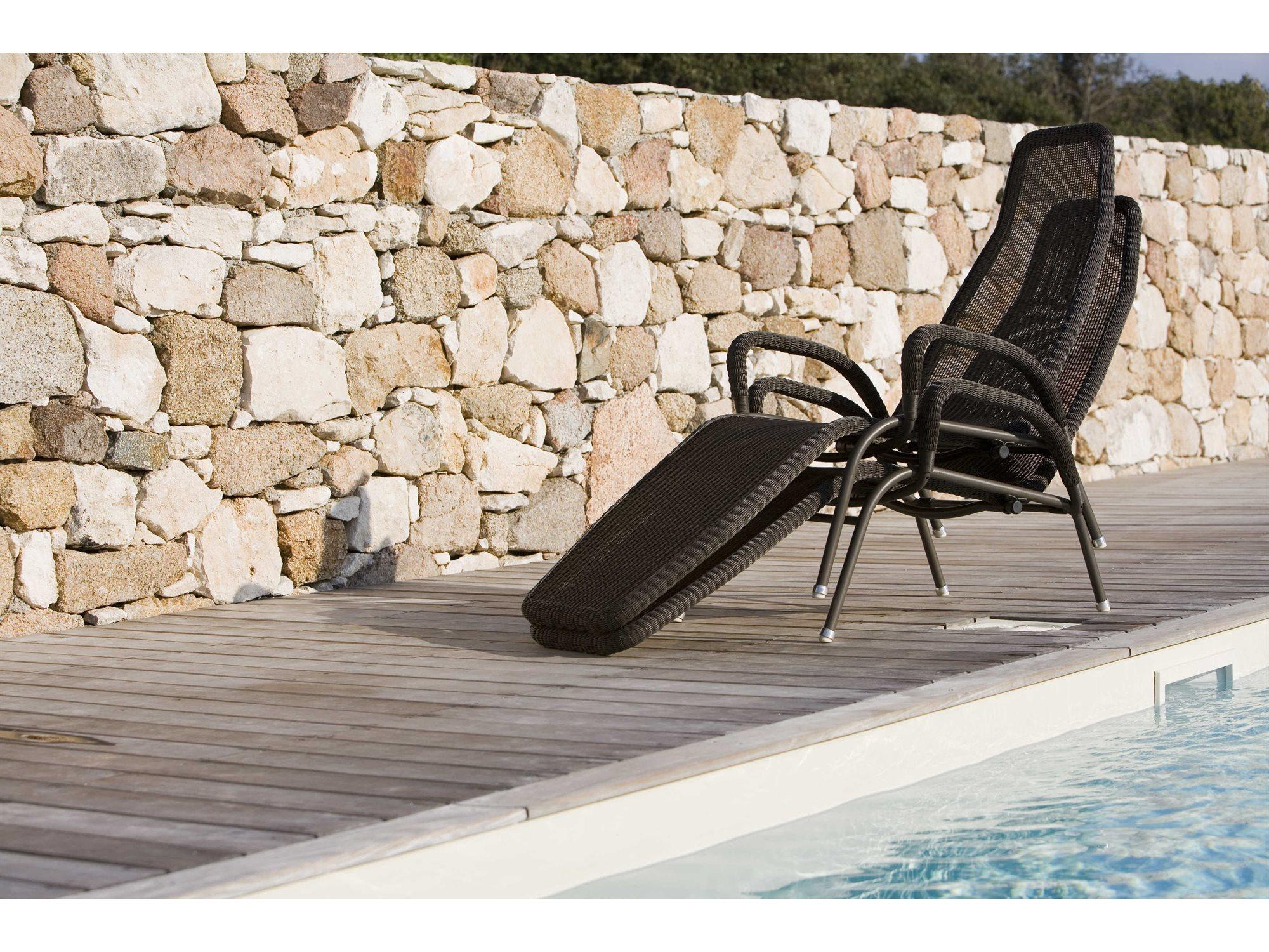 Cane Line Outdoor Sunrise Aluminum Stackable Chaise Lounge Set