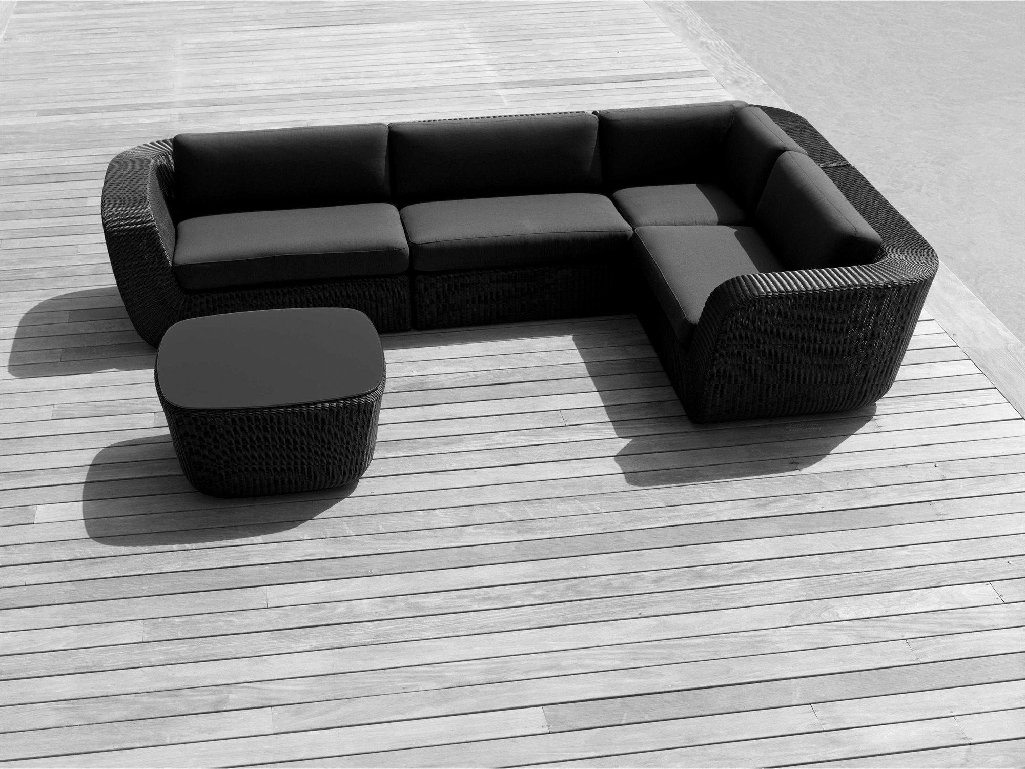 Cane Line Outdoor Savannah Wicker Sectional Lounge Set