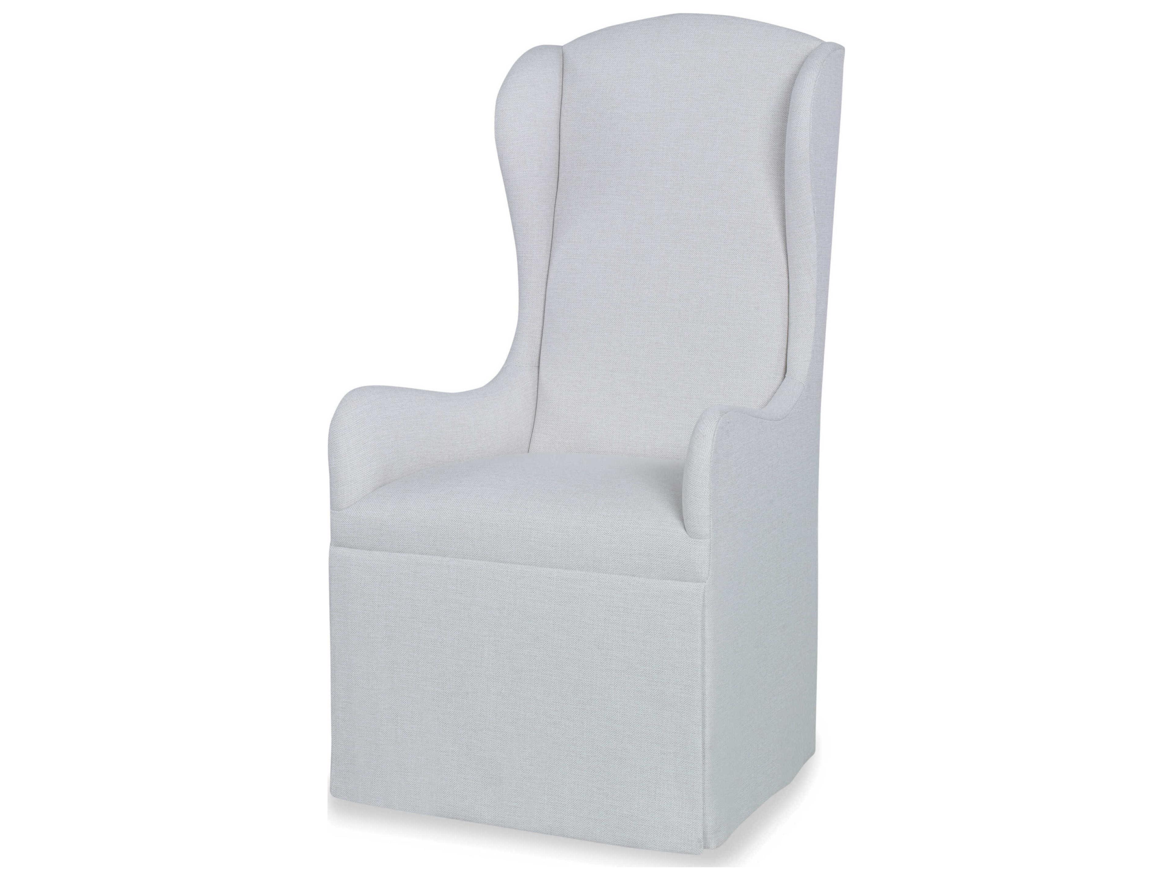 Century Furniture Harmony White Upholstered Arm Dining Chair
