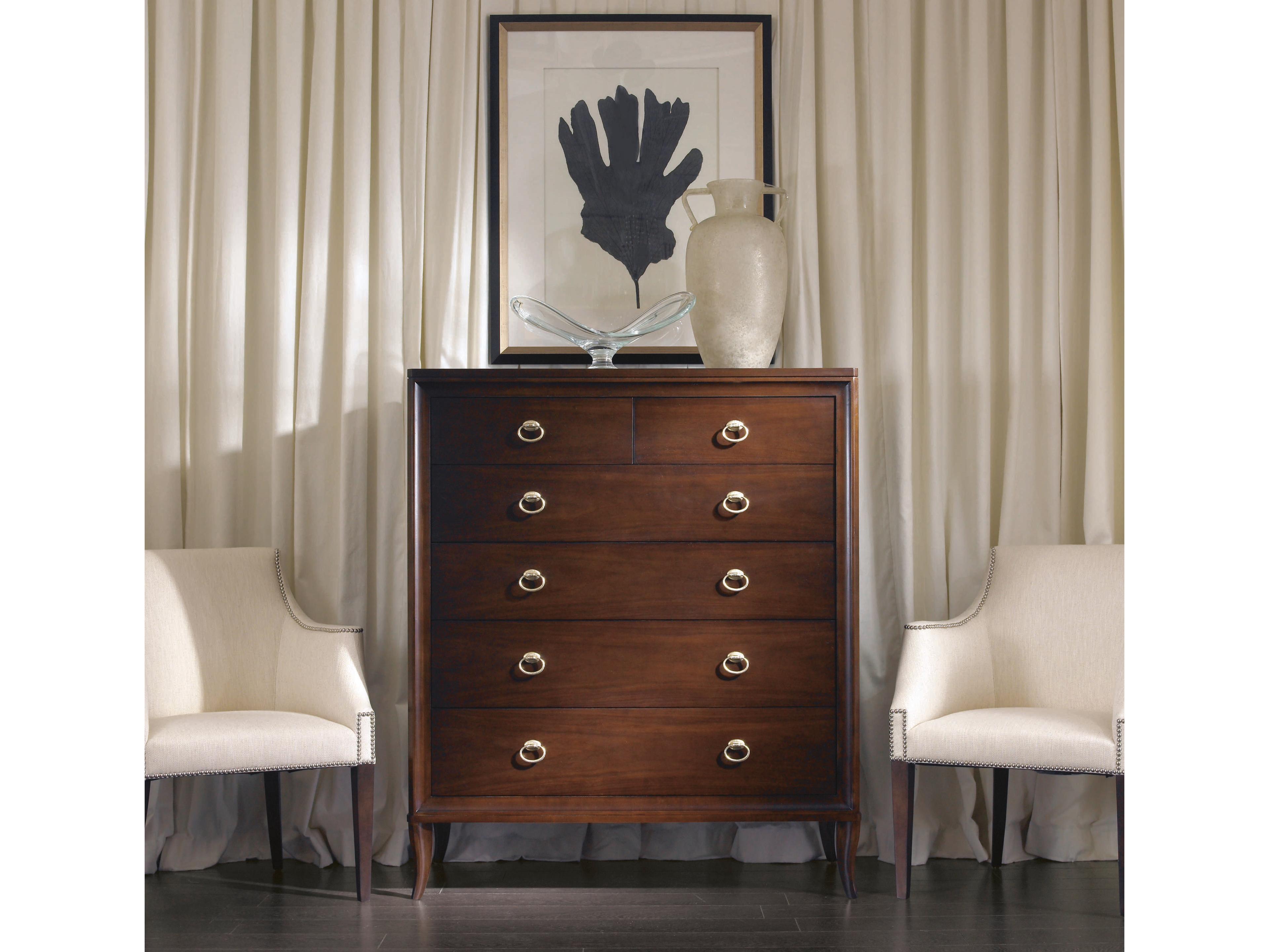 Century Furniture Tribeca 5-Drawers Brown Maple Wood Accent Chest
