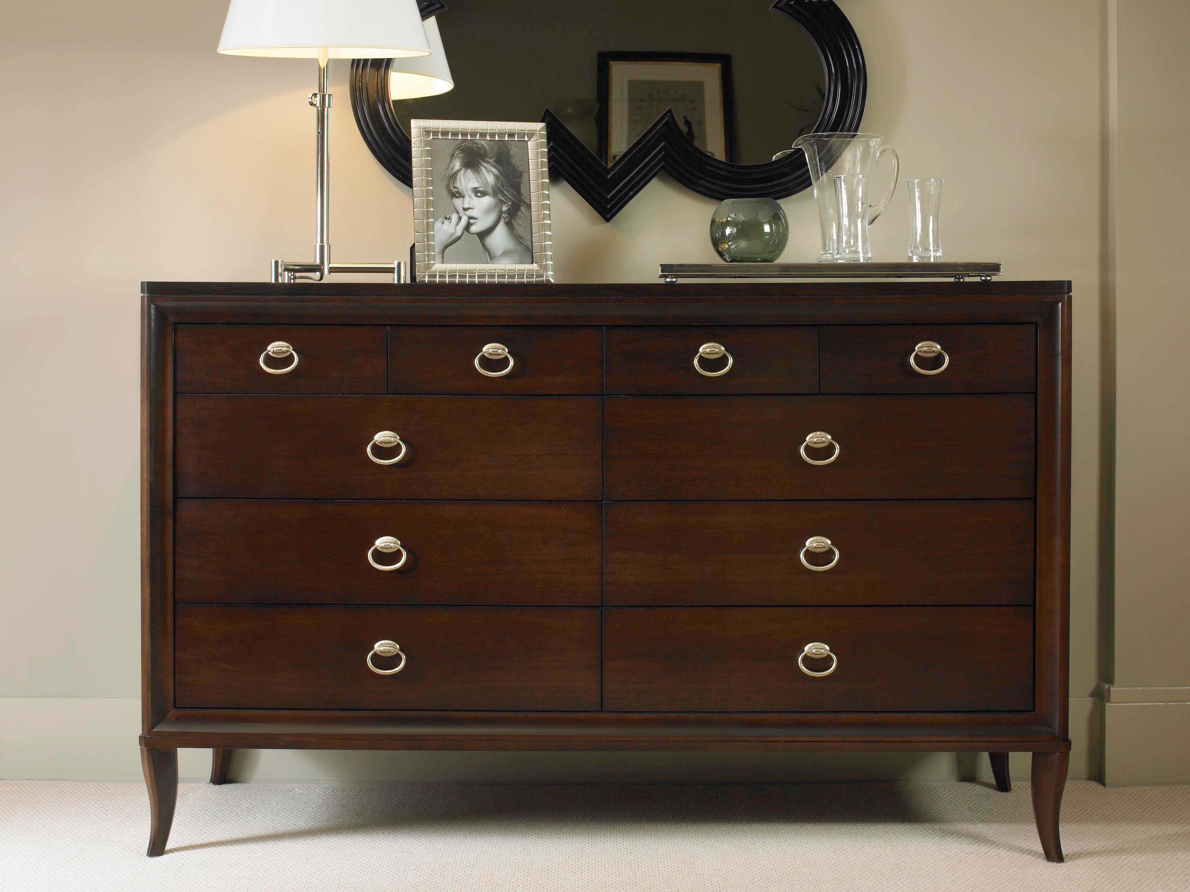 Century Furniture Tribeca 8-Drawers Blue Maple Wood Double Dresser