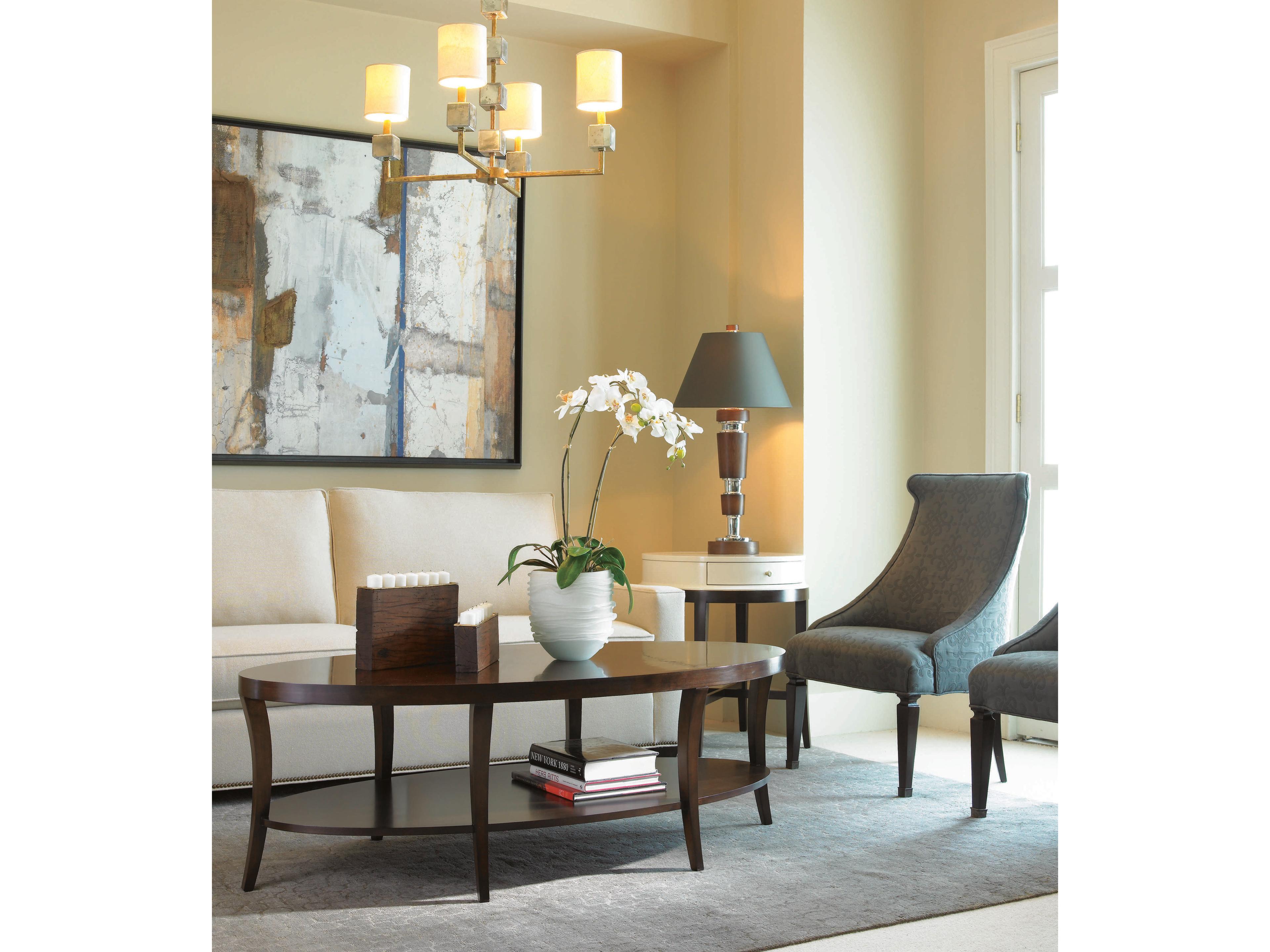 Century Furniture Tribeca Oval Wood Coffee Table