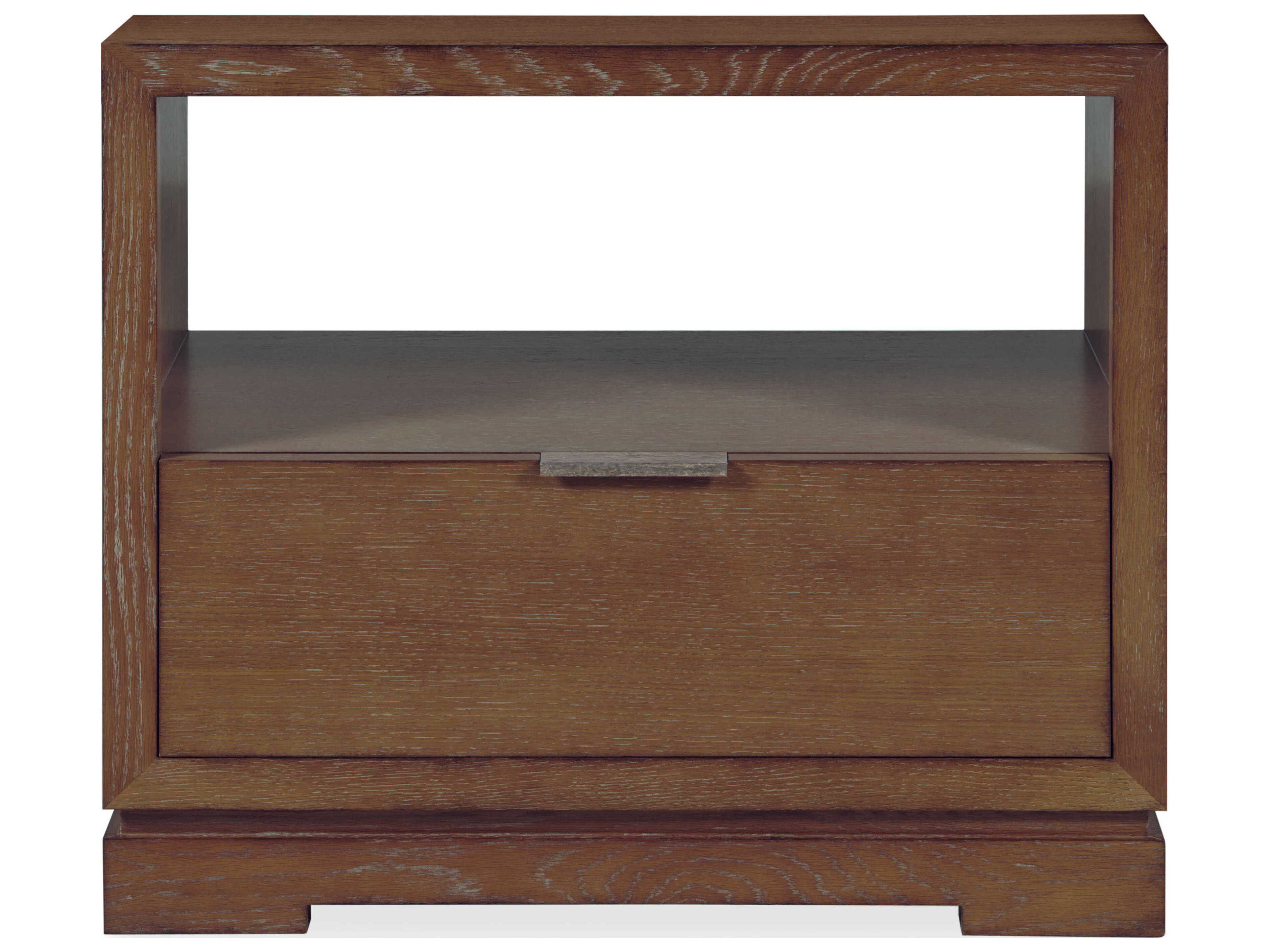 Century Furniture Mesa 1-Drawer Brown Oak Wood Nightstand