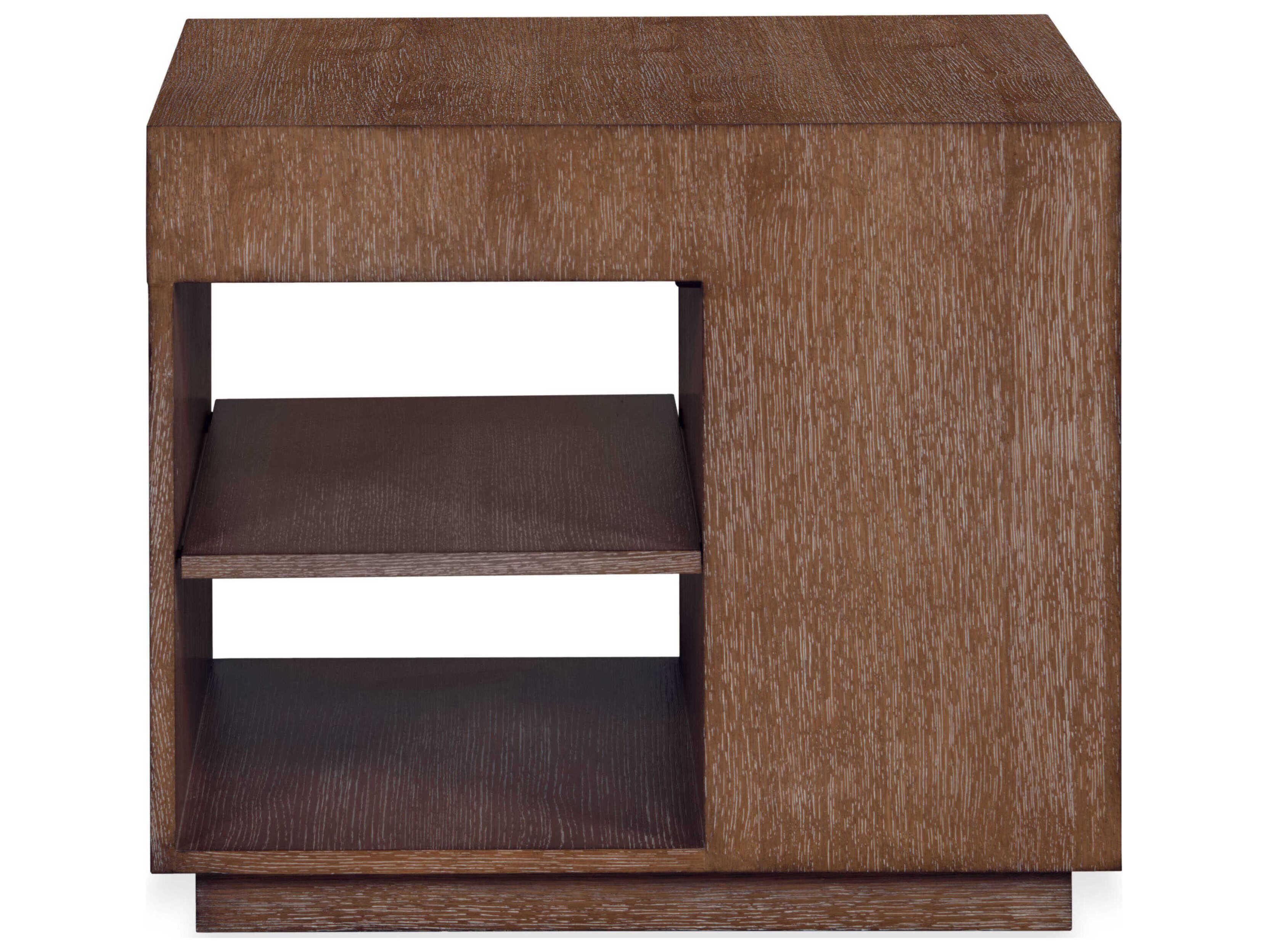 Century Furniture Mesa Barlett Rectangular Wood Napa Cerused End Table