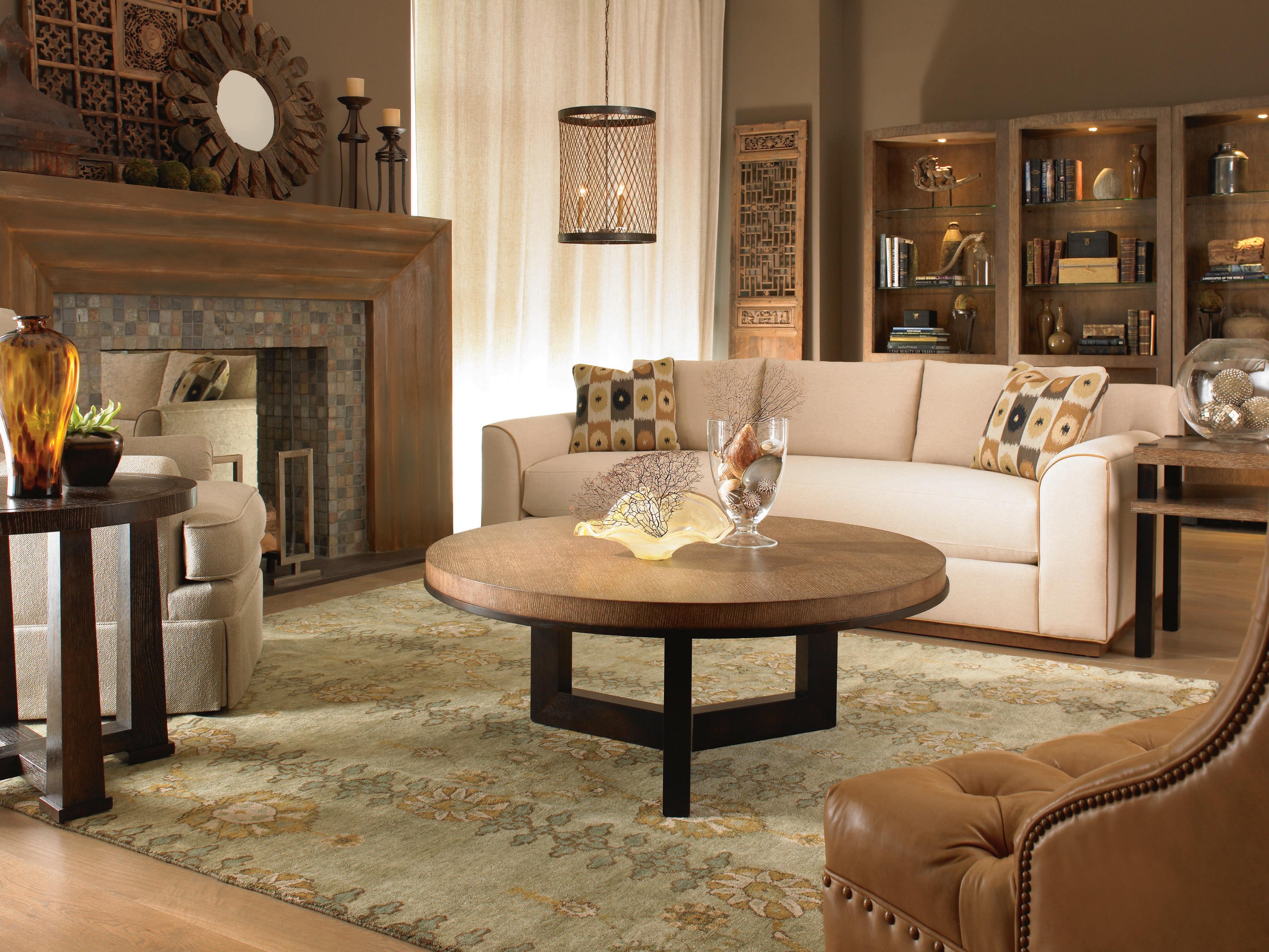 Century Furniture Mesa Round Wood Napa Melange Coffee Table